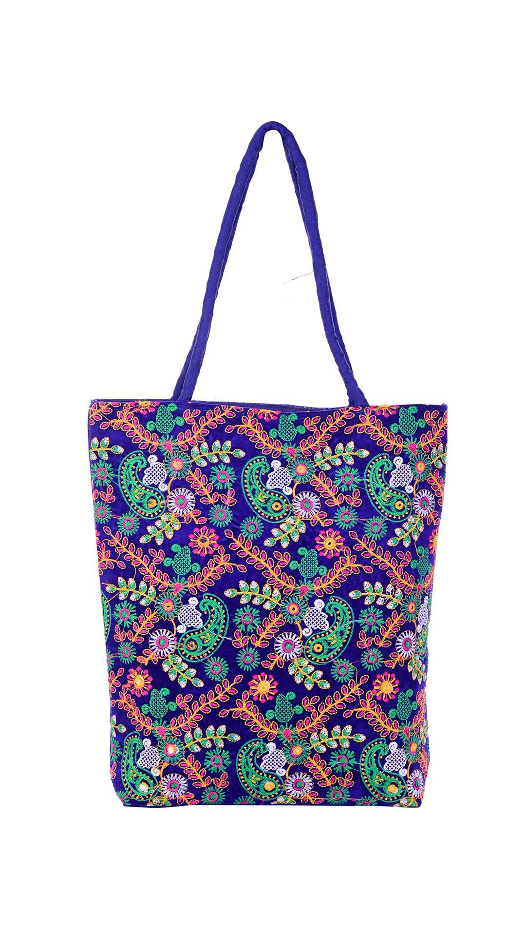 INDIAN HANDICRAFT Women Ethnic Thread Worked Designer Embroidered Handbags 12x9