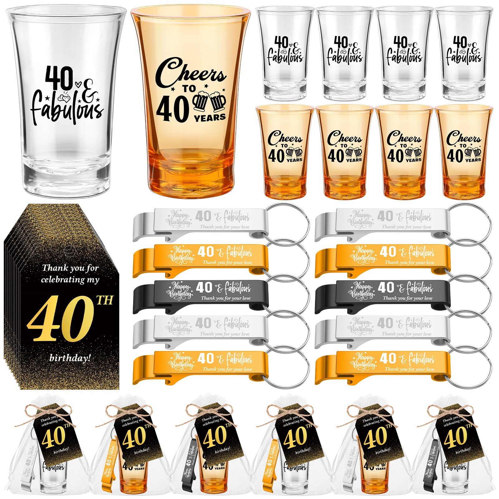 Amazon.com: Domensi 30 Sets 40th Birthday Party Favors for Guests