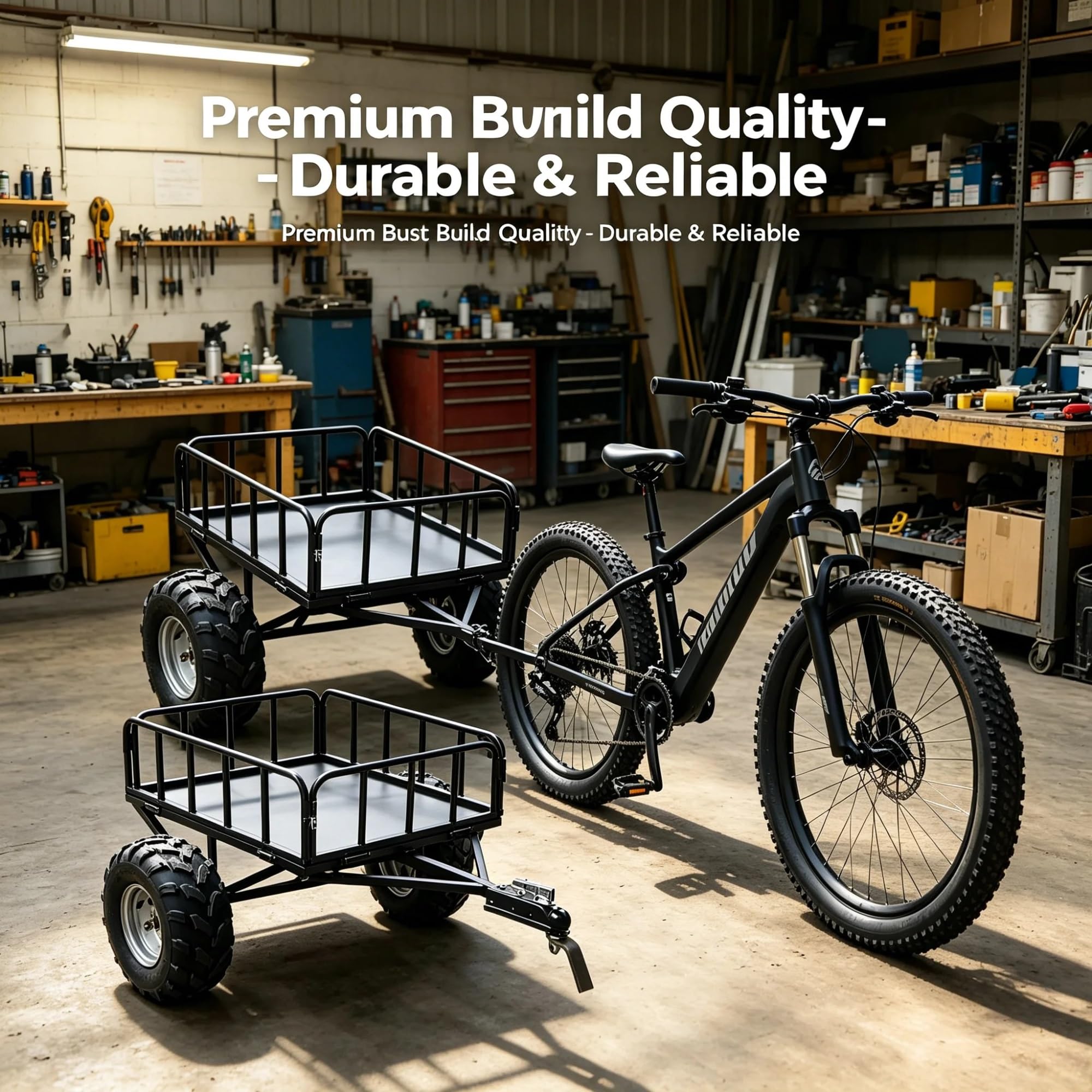Remorque de Vélo à Roue Unique – Transporteur Tout-Terrain pour Vélos Électriques et Voyages