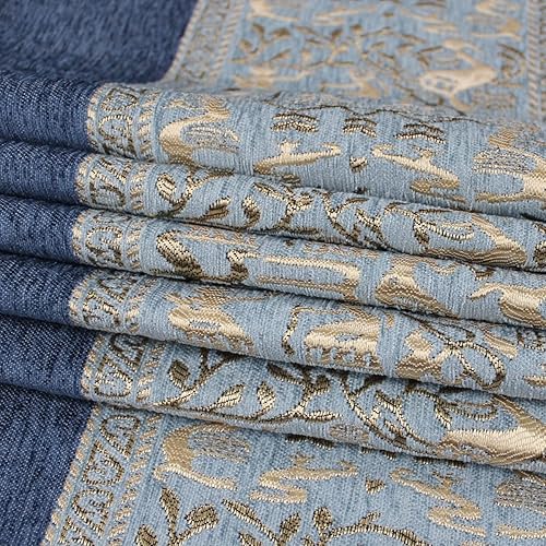 Miniatura 5 de AMBERIS Alfombra de cama de chenilla, bufanda de cama decorativa duradera para el hogar y el hotel