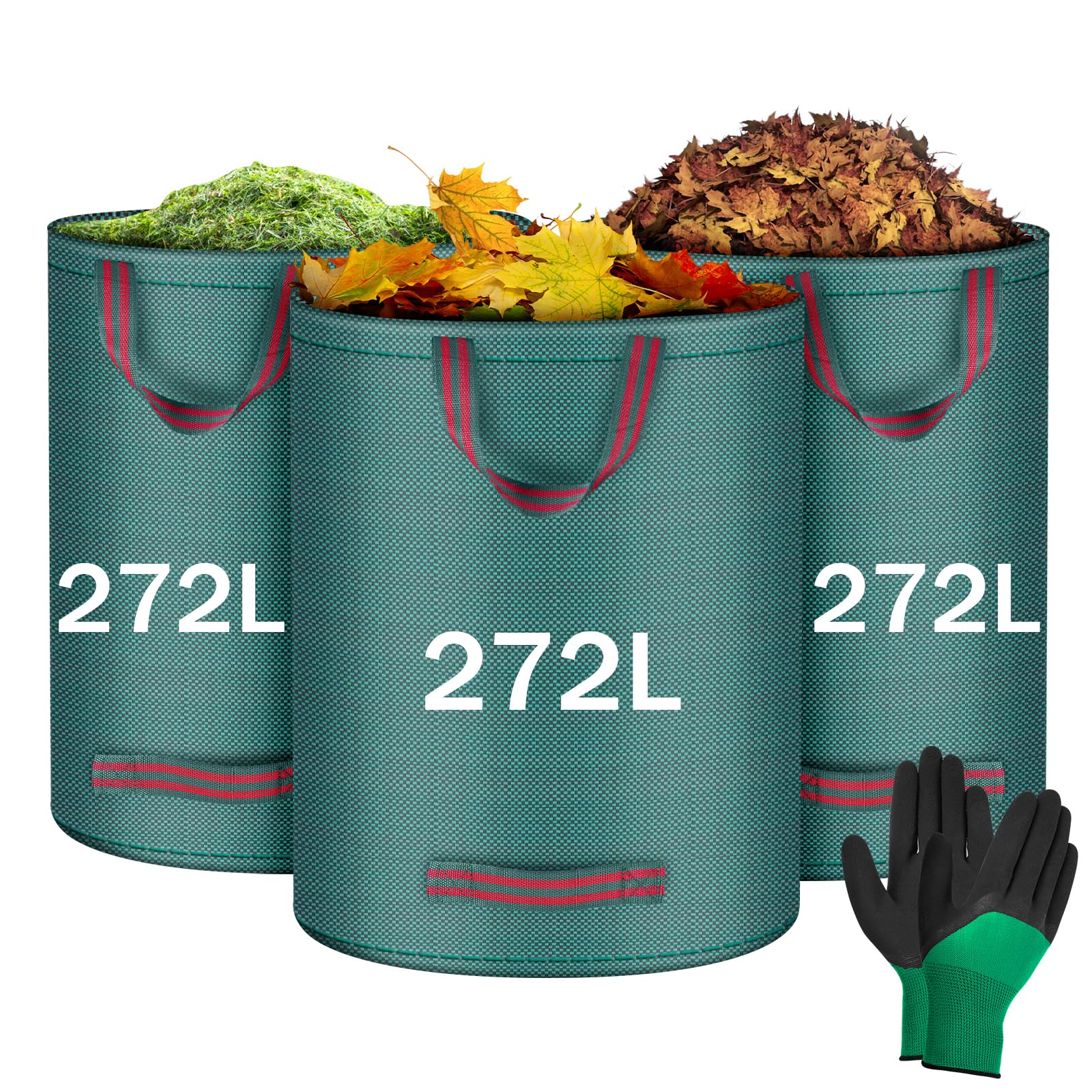 Flintronic Gartenabfallsack, Gartensäcke für Gartenabfälle, Grünschnittsäcke faltbar, Garten Sack Laubsack Abfallsack für Gartenabfälle Grünschnitt Laubabfall