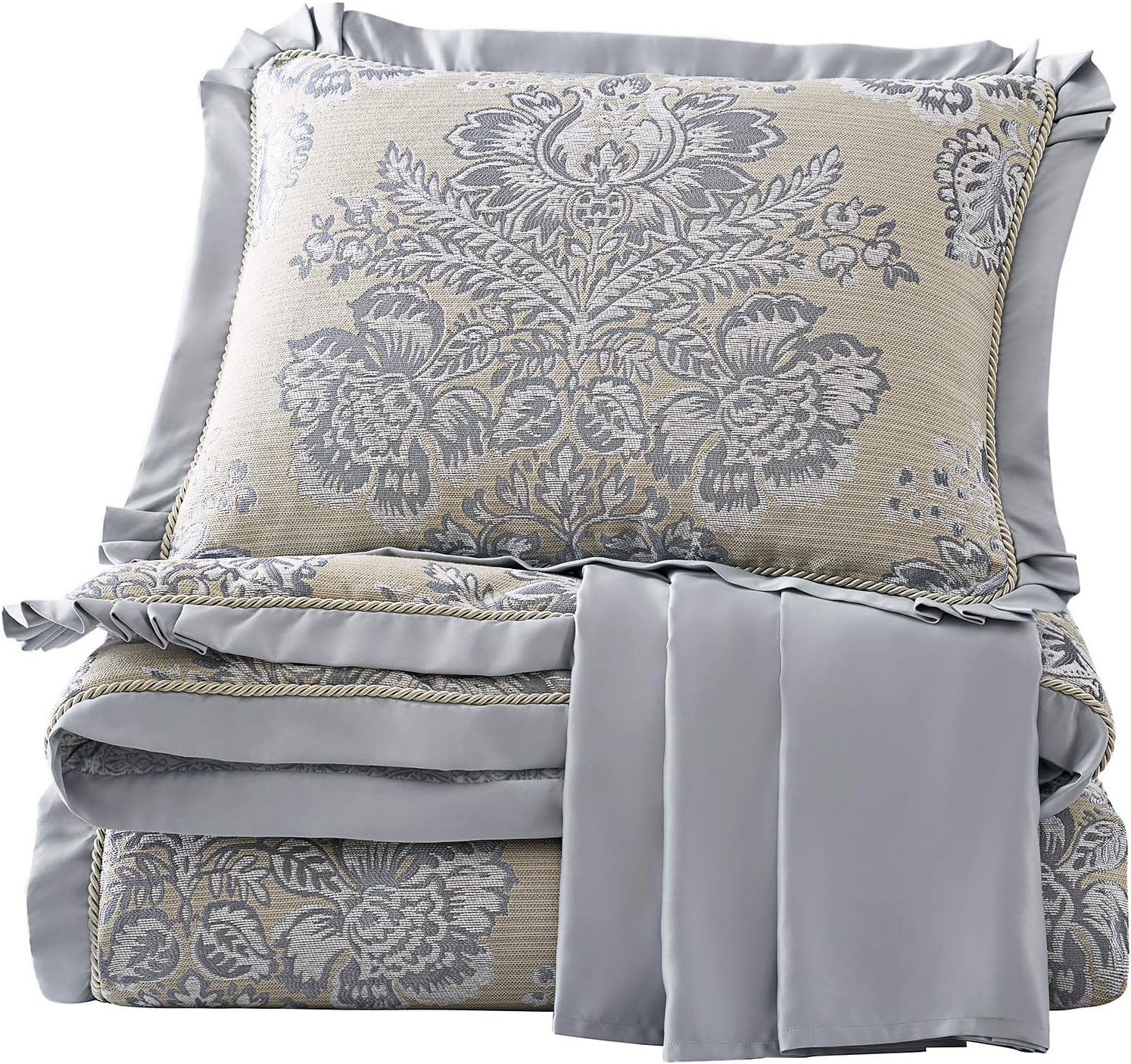 Croscill Loretta King 4Piece Comforter Set 110"x96" Linen