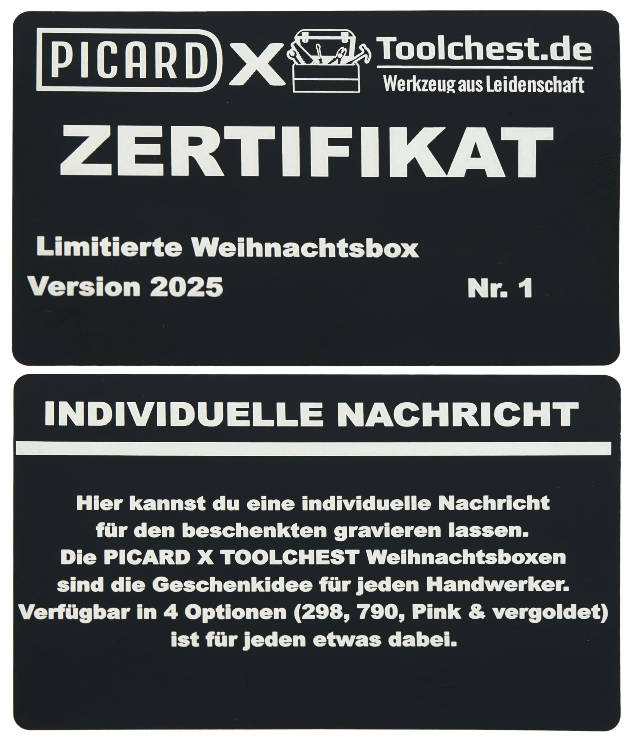 PICARD Geschenkbox Ganzstahlhammer 790 mit Gravur | Exklusives Handwerker Geschenk zu Weihnachten, Geburtstag & Jubiläum