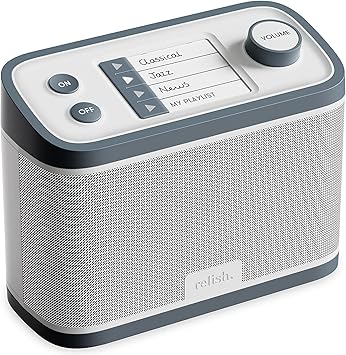 Relish - Simple Portable FM Radio and MP3 Music Player for Seniors, Elderly or Visually Impaired Large Buttons, Simple Design, Easy to Use