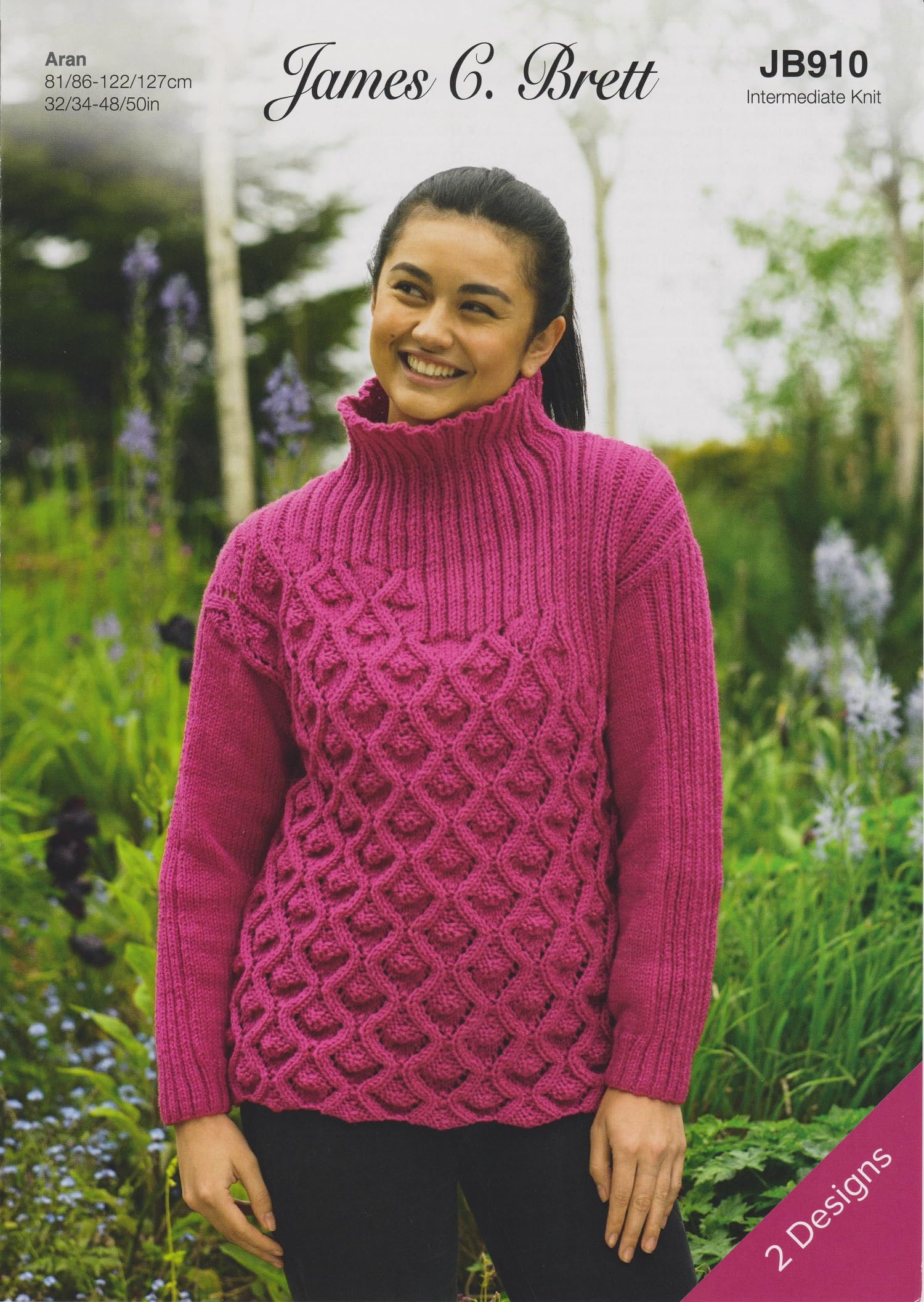 Knitting Pattern Womens Sweaters Ladies Detailed Jumpers James Brett Aran JB910
