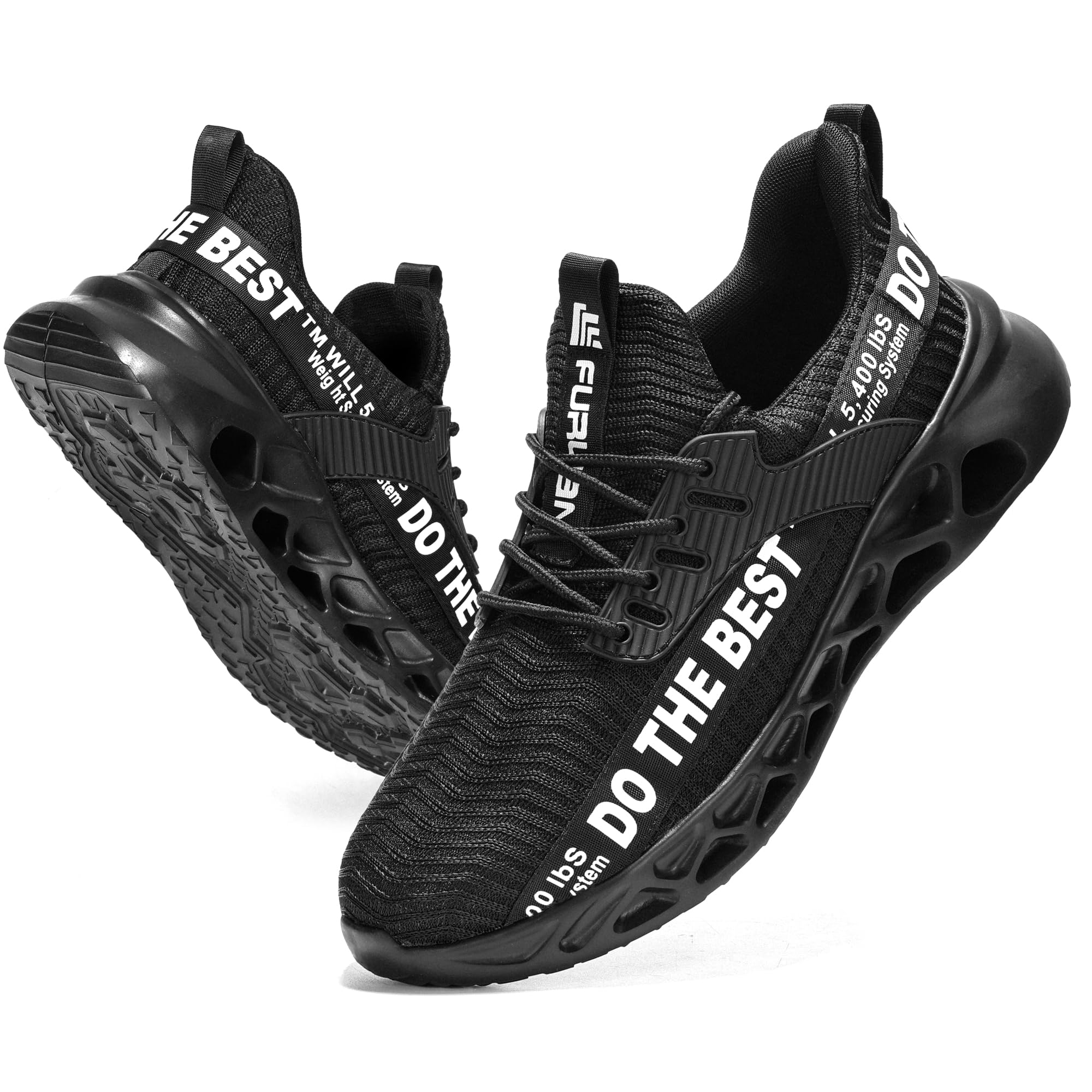 Furuian Steel Toe Sneakers for Men Women Lightweight Safety Shoes Comfortable Puncture Proof Slip On Indestructible Work Shoes