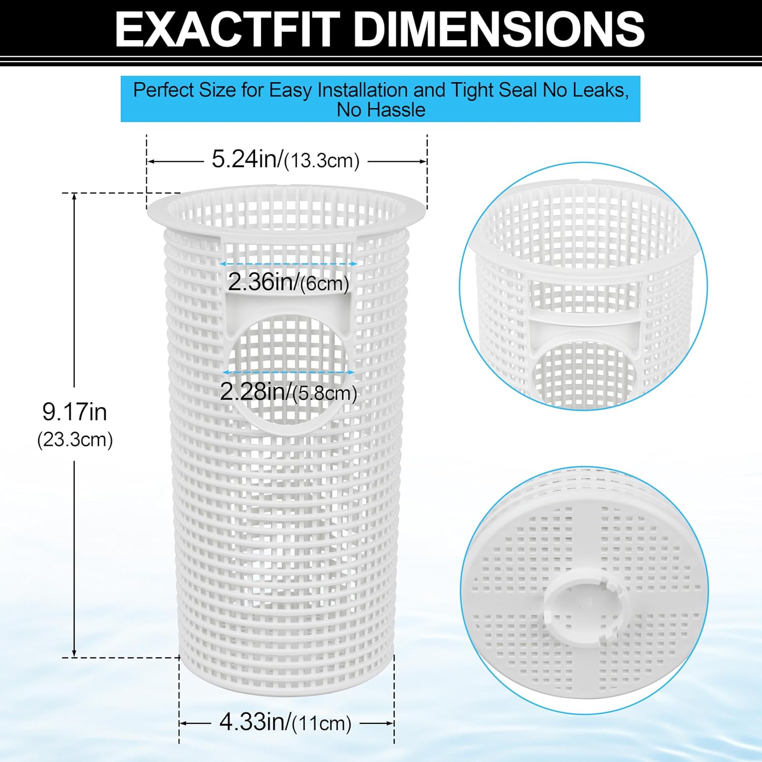 R0480100 Pool Pump Debris Basket Replacement, Compatible with Zodiac Jandy FloPro FHPM Series Pump, Heavy‑Duty Plastic Pool Pump Strainer Basket