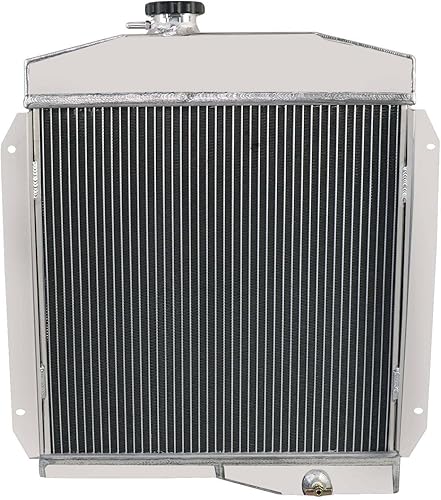 Miniatura 3 de EGINCOOLER Radiador de aluminio de 4 filas para Jeep CJ3 CJ5 CJ6 DJ5 DJ6 1955 Willys 2.2L 3.7L 4.2L 5.0L todos los radiadores de aluminio 1959-1971