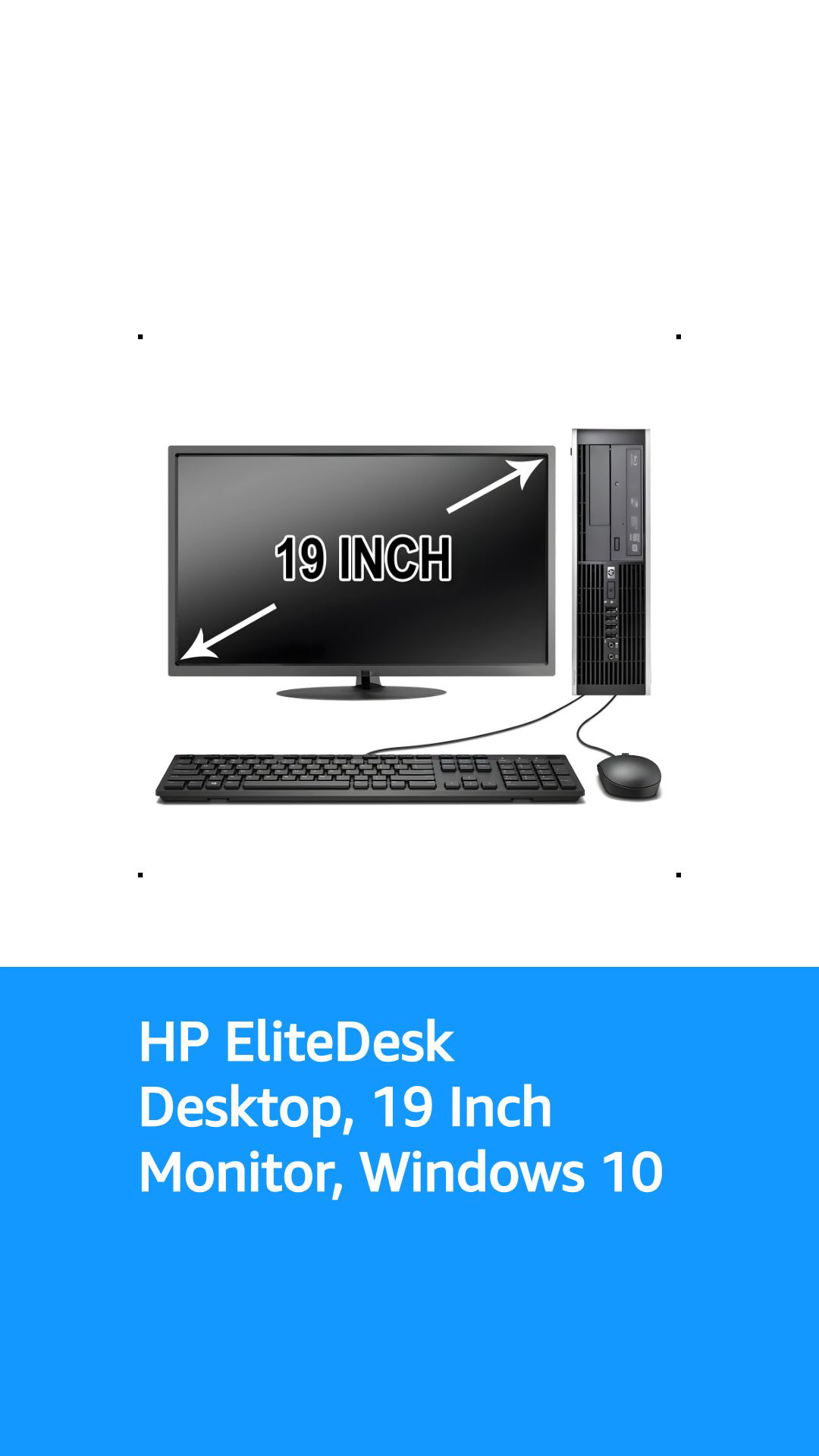 HP Elite Desktop Computer, Intel Core i5 3.2 GHz, 8 GB RAM, 500 GB
