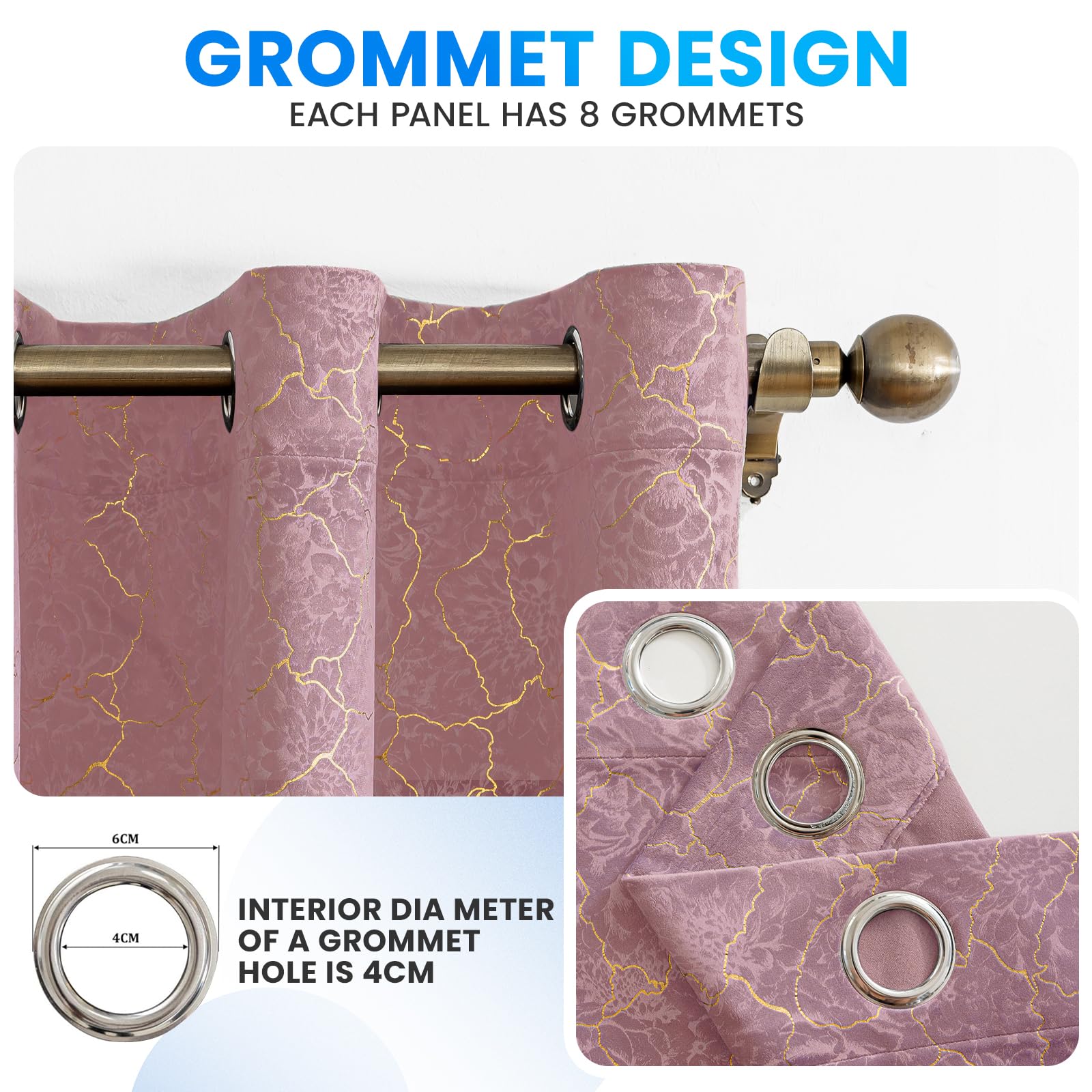 Ystyle Samtvorhang 2er Set 140x300cm, Blickdichte Vorhänge Samt für Schlafzimmer Wohnzimmer mit Ösen, Wunderschön Weich Vorhang Velvet Curtains, Verdunkelnd Samt Gardinen Blickdicht, Rosa