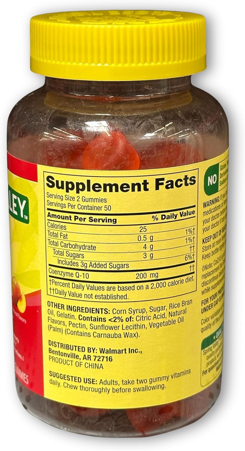 Coq10 200mg Gummies- Coenzyme Supplement for Adults Natural Flavor, 200 mg 100 ct (Pack of 1), Boxed by Fusion Shop Store