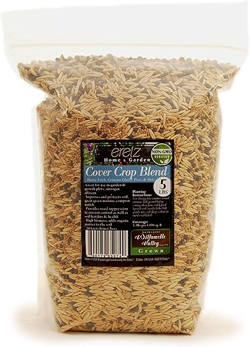 Eretz - Mezcla de semillas para cultivos de cobertura (5 libras), elige el tamaño. Willamette Valley, Oregon Cultivado, sin OMG, sin rellenos, sin