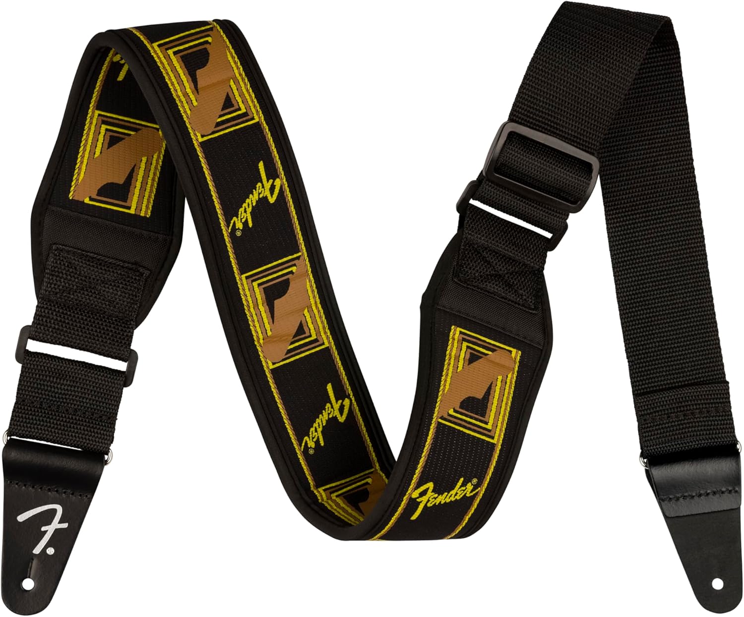 Swell� Neoprene Strap, Black, Yellow and Brownn Mono, 2.5"