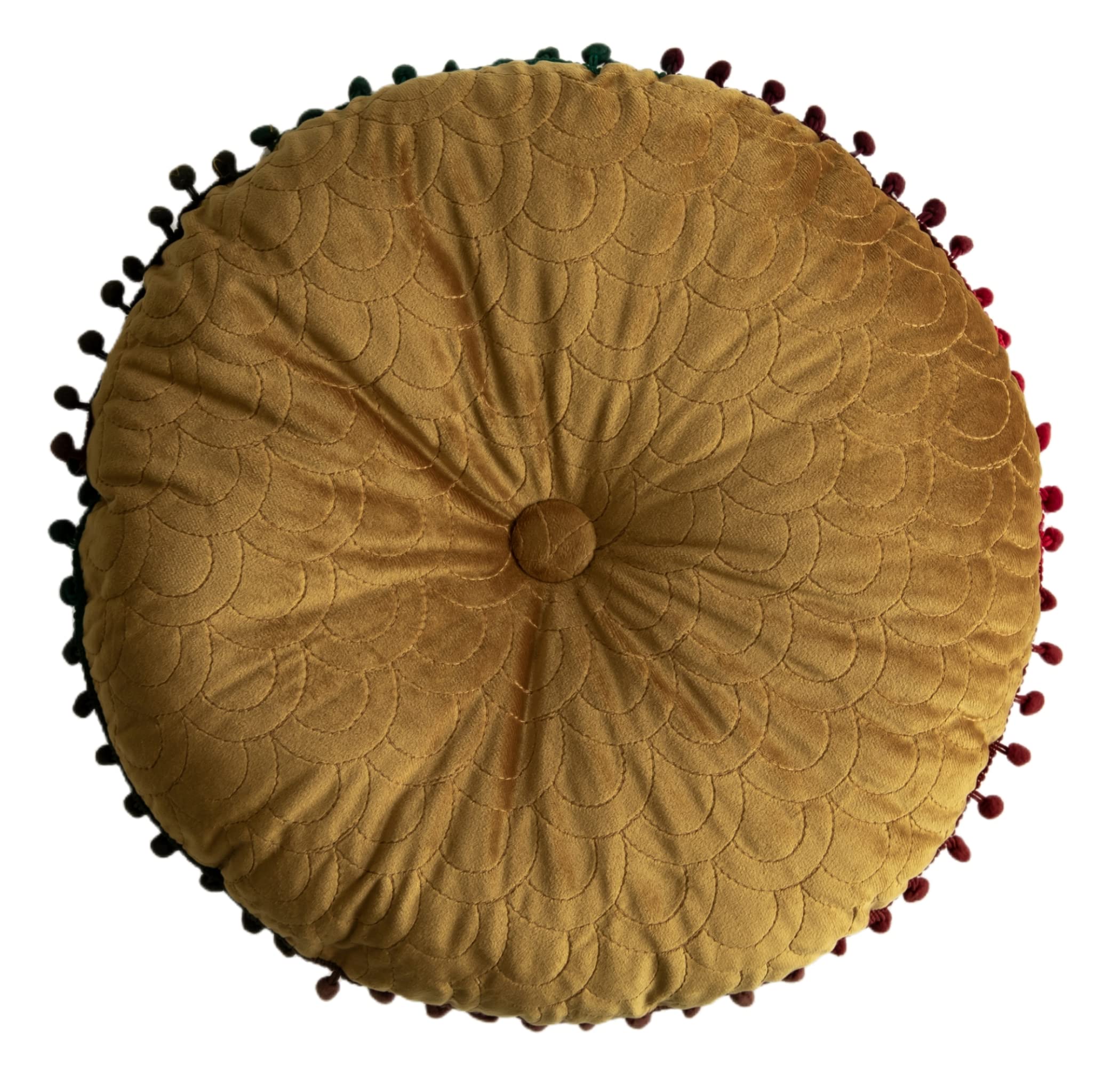 HXIYAN Round Throw Pillow Thickened Seat Cushion Sofa Cushion Meditation Pillow Living Room Window Balcony Decoration Pillow (15.7in, Ginger)