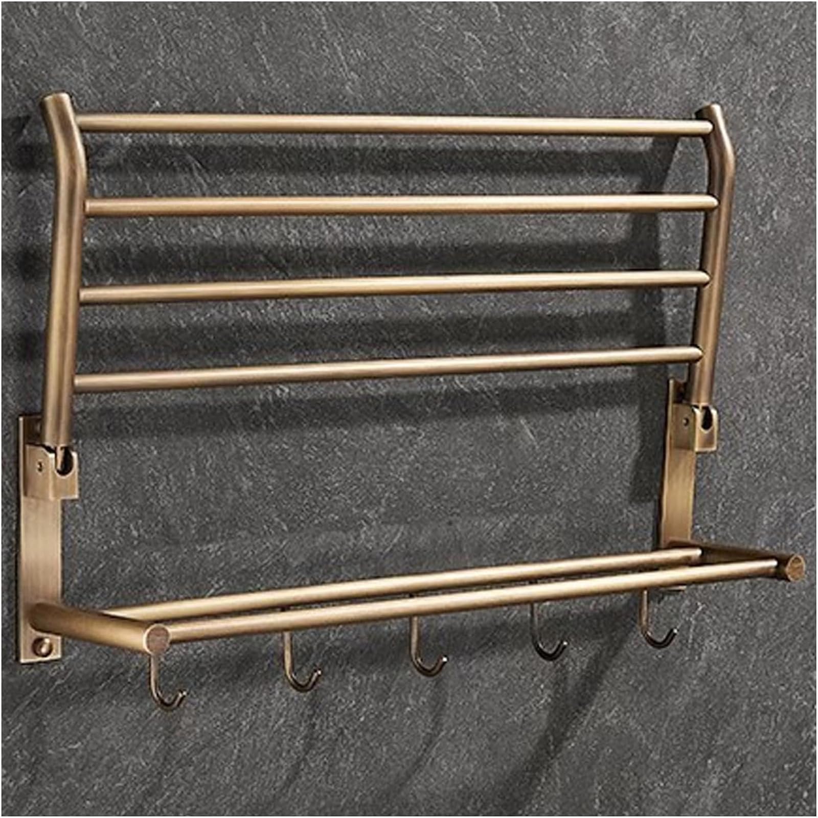 Porte-serviettes mural pliable rétro pour optimiser une petite salle de bain