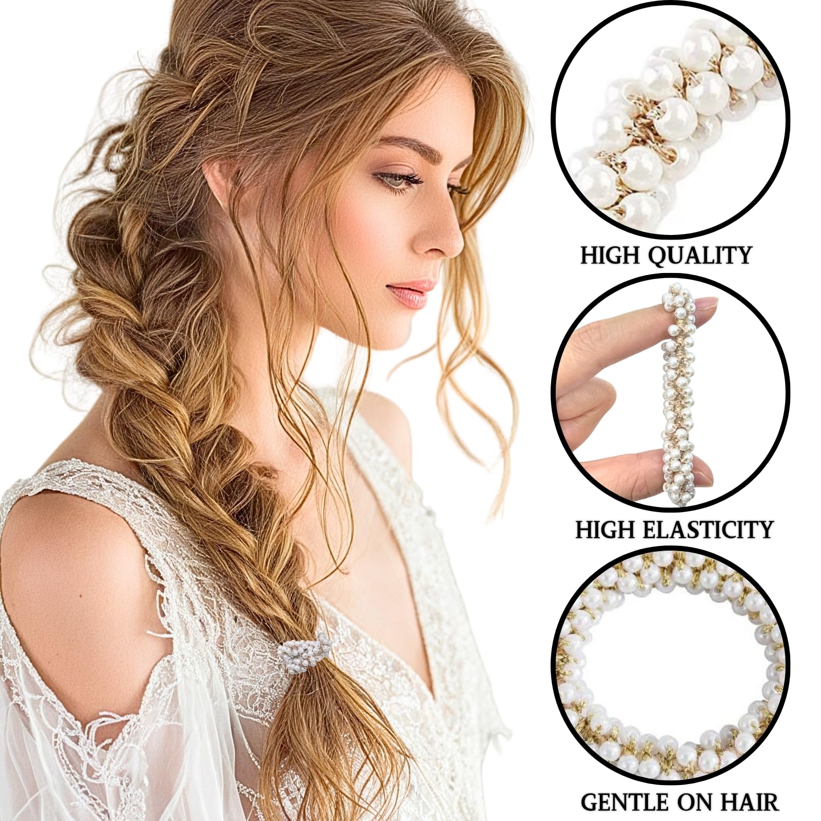 LUFFLOK 6 Pcs Hair Scrunchies, Holiday Accessories and Ponytail Holder, Hair Accessories for Women and Girls, Elastic Ties for Tying your Hair in Everyday Life (6 Pcs) - Image 3