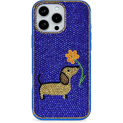 JW PEI Dachshund with Flower Phone Case - Multicolor Blue