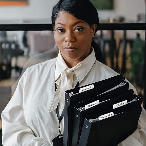 Miniatura 4 de Zonon 200 pestañas adhesivas de índice de 2 pulgadas, etiquetas de archivo grabables y reposicionables, banderas de páginas blancas, etiquetas