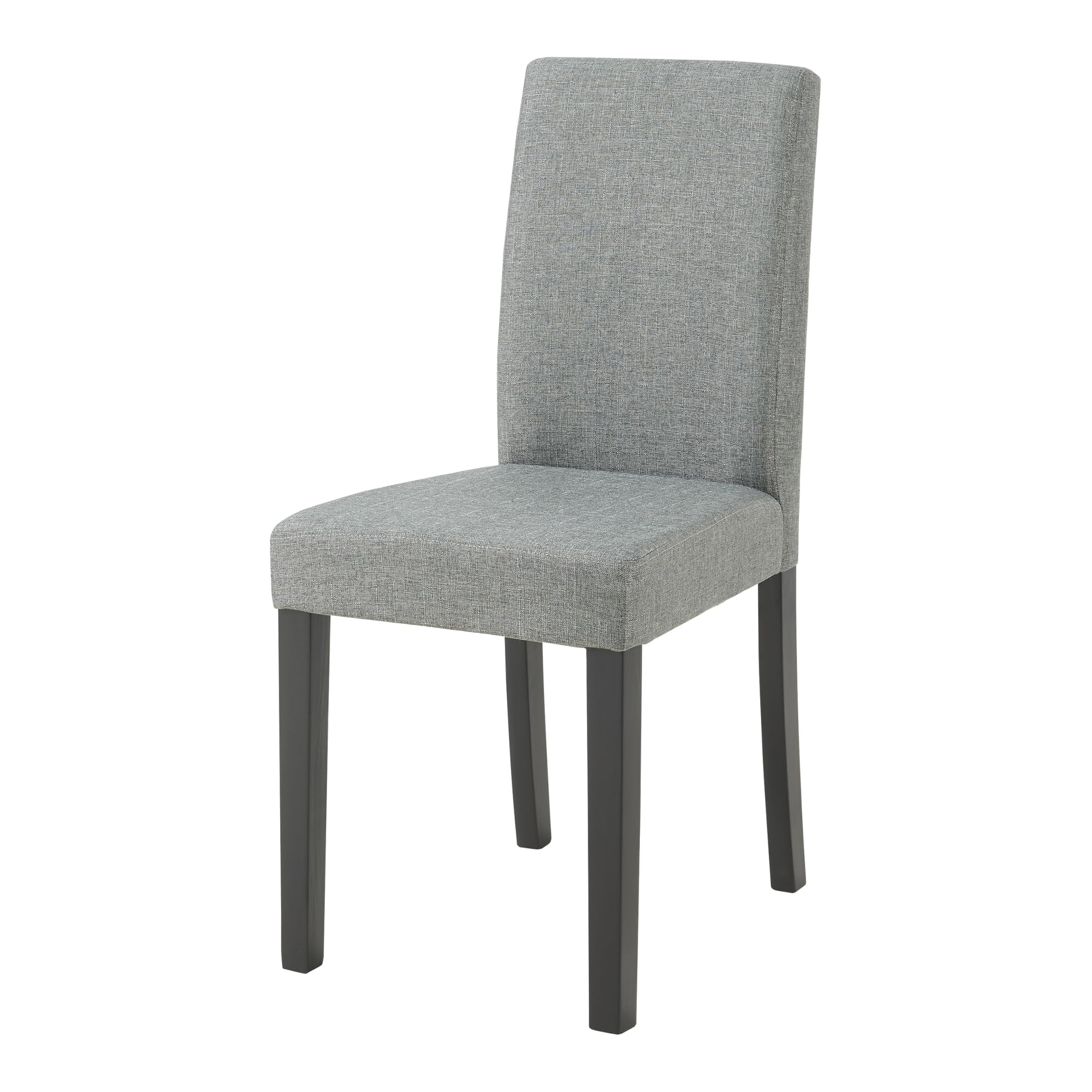 [en.casa] Set di 4 Sedie Imbottite da Sala Pranzo con Gambe in Legno Massiccio Rivestimento in Tessuto per Cucina Salotto Ufficio - Grigio Chiaro