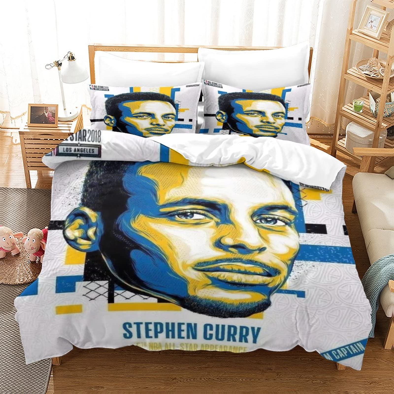 ERYUE Stephen Curry NBA Basketball Player Duvet Cover Set, Microfiber  Polyester Duvet Cover with Hidden Zipper, for Teens and Boys, King (220 x  240 cm) : Amazon.com.be: Home u0026 Kitchen