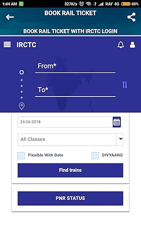 TRAIN PNR STATUS AND CAB BOOK