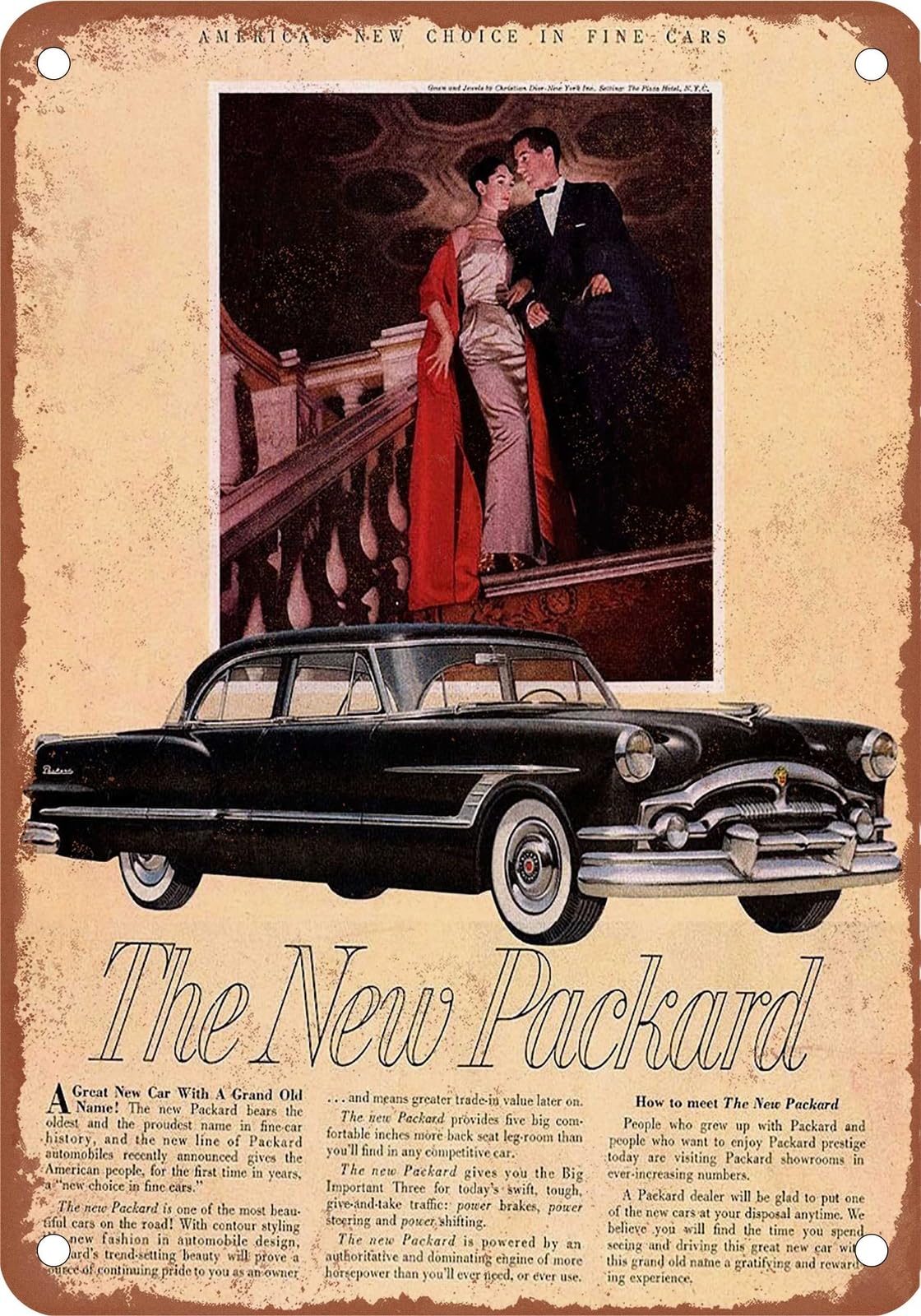 Miaomansenstore Metal Sign - 1953 Packard Vintage Ad 17 - Old Retro Rusty Look Home Decor