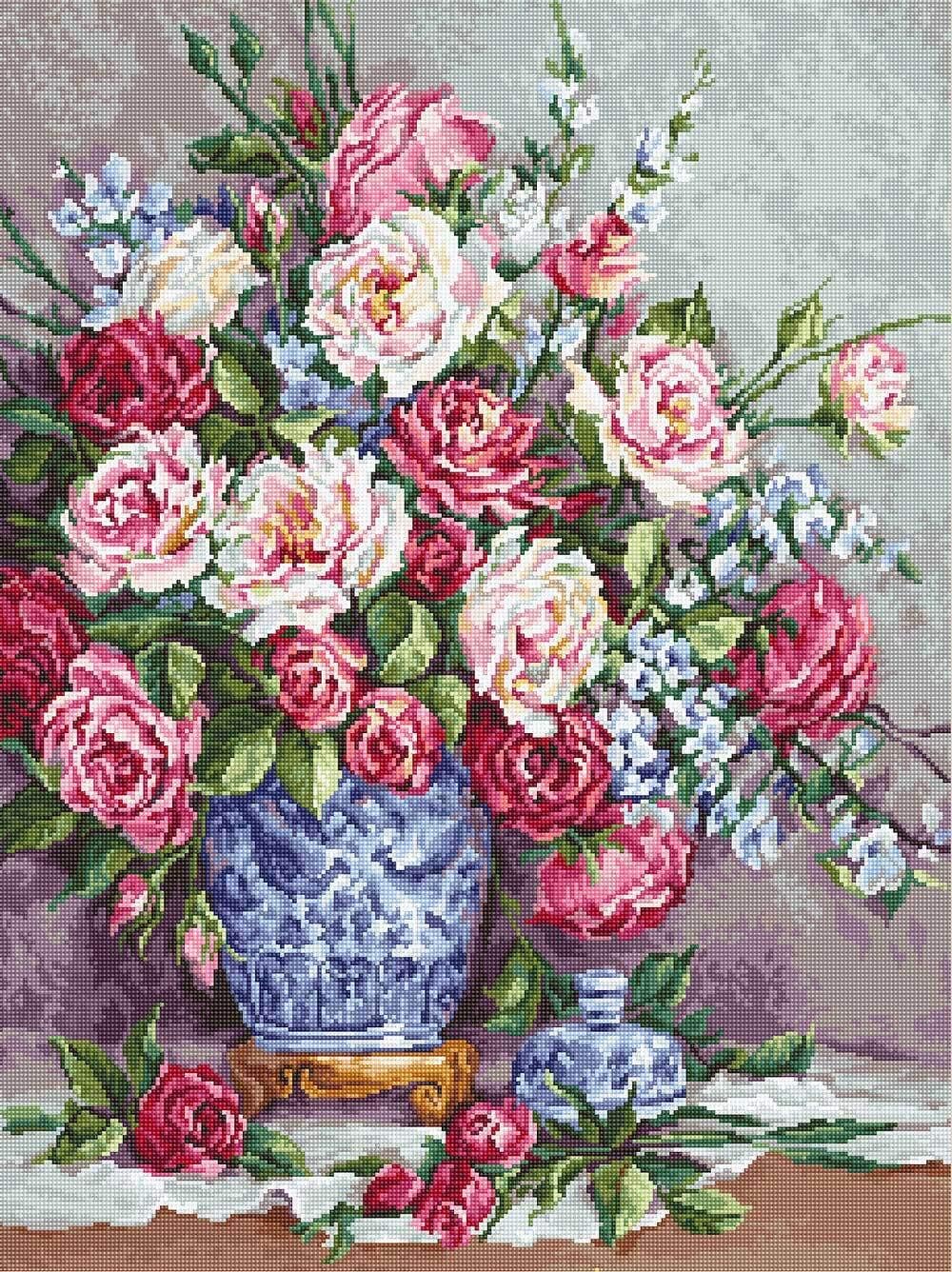 Luca-S Cross Stitch Kit Your Highness Rose Counted Pattern 43.5 x 32.5 cm