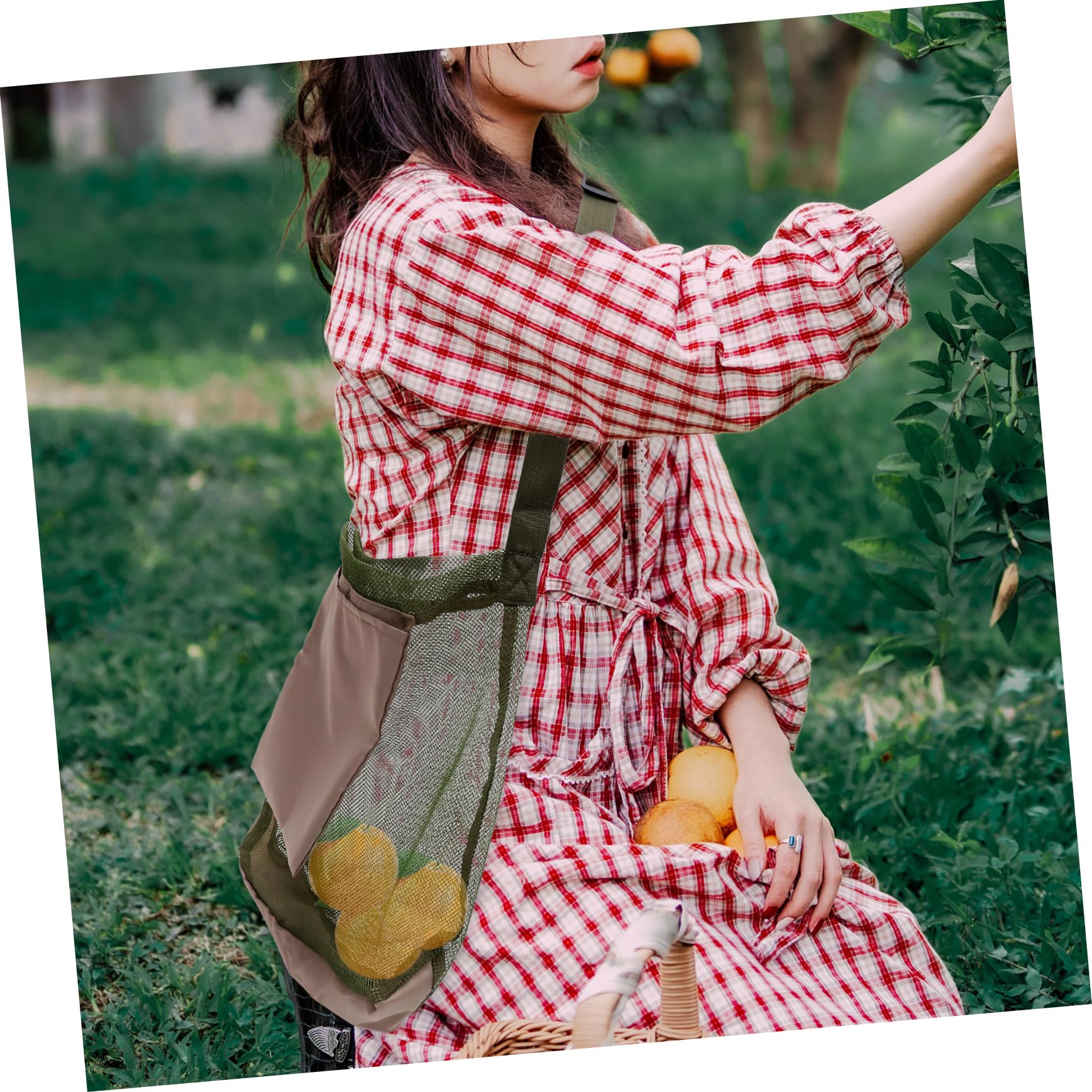 jojofuny palier Pliable Trousse Poche de butinage de Fruits Pochette Rangement Pochette de Rangement de butinage de Champignons Poche de Nourriture rapporter Green