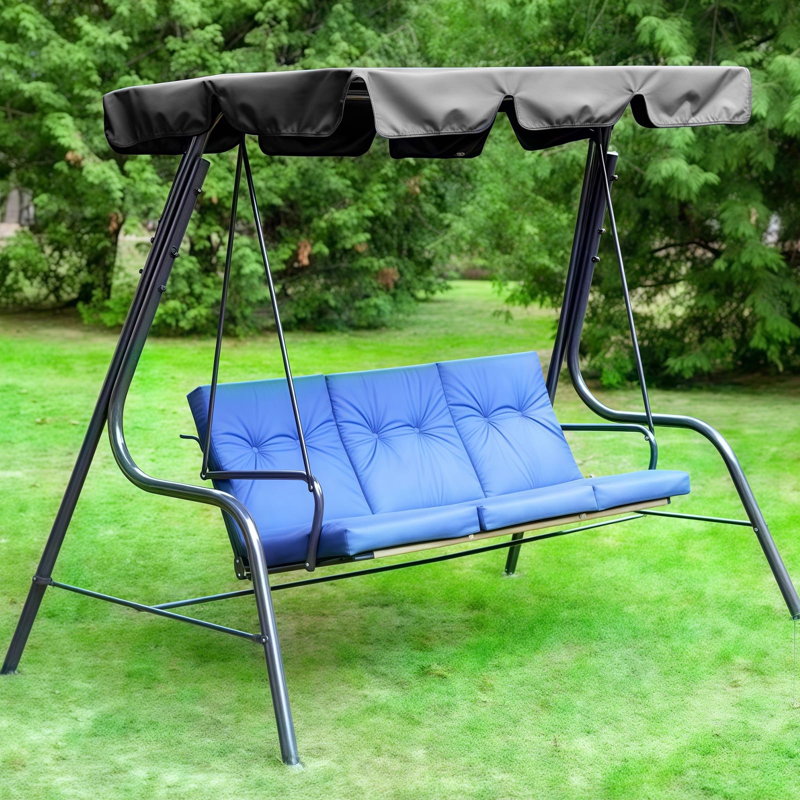 Capota para Columpio De Patio: Universal Toldo Fundas para Balancines 210 X 145 cm, Cubierta del Toldo para Columpio, Cubierta Toldos para Columpios Impermeable (Gris)