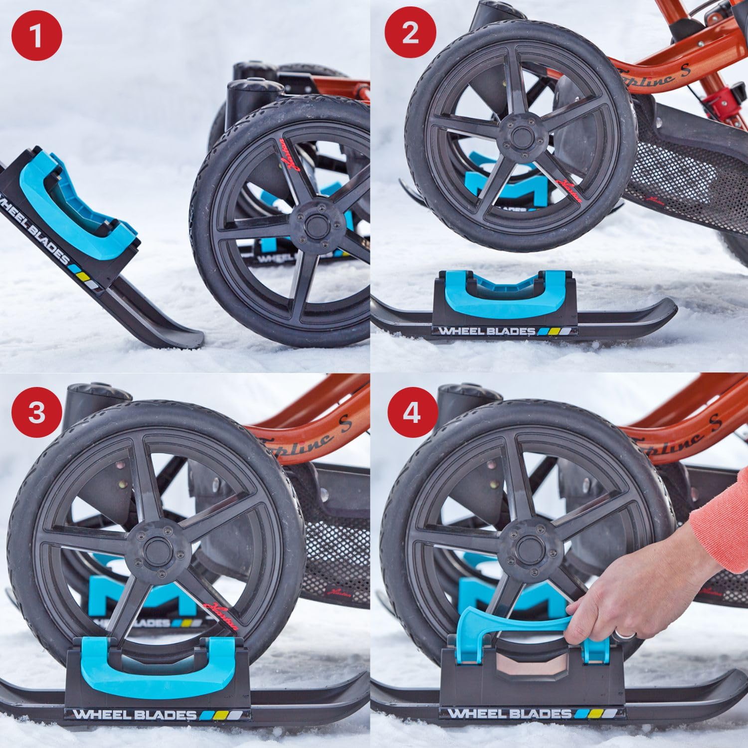 Ossenberg WHEELBLADES XL  Schneekufen fr Kinderwagen, Rollatoren und  Fahrradanhnger  Ski Kufen mit patentiertem Schnellverschluss  fr  sichere Winterausflge : Amazon.de: Drogerie & Krperpflege
