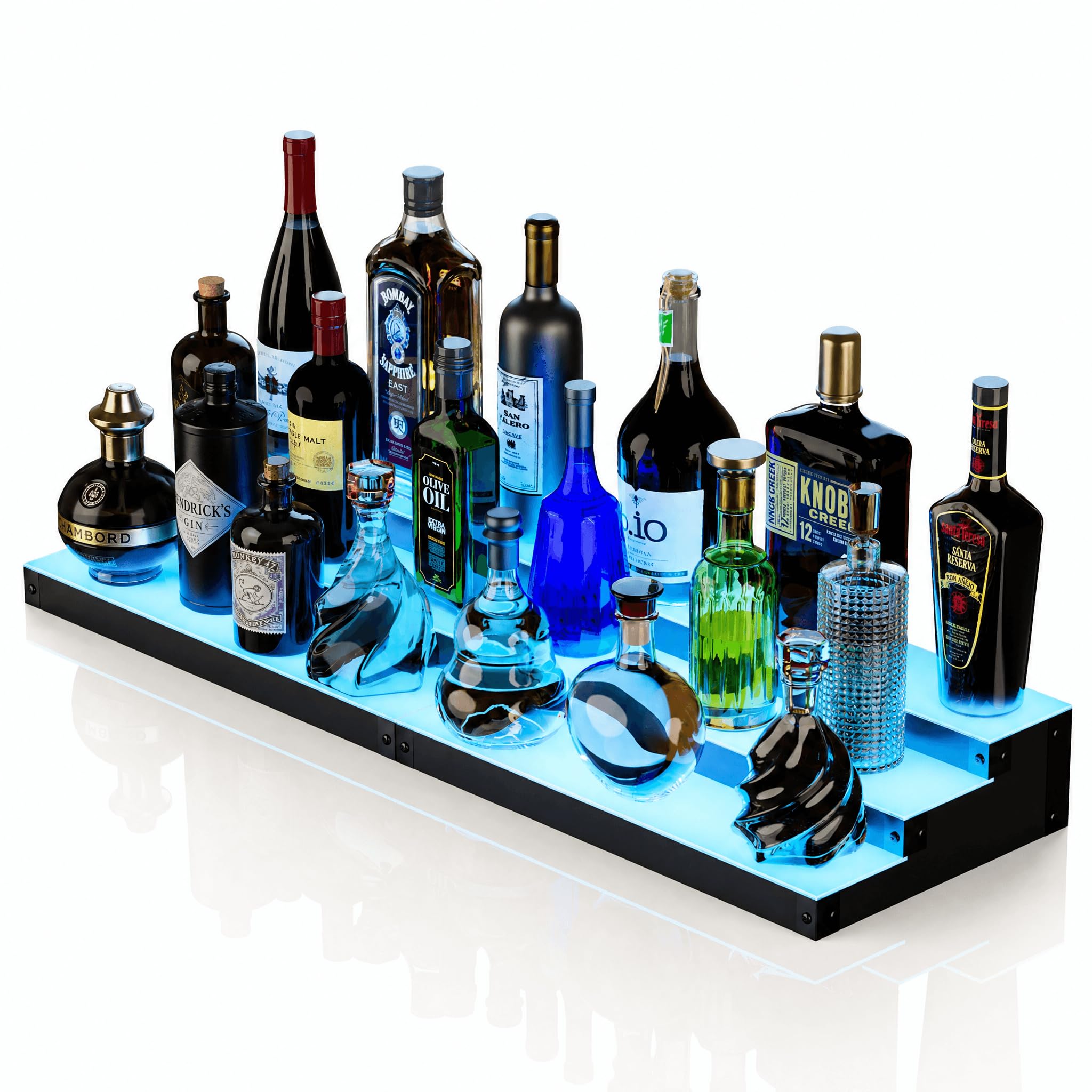 Étagère à 3 niveaux pour bouteilles de liqueur à LED 81,3 cm