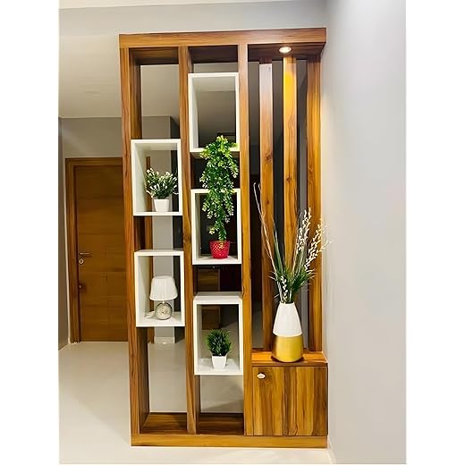 Hand Carved Wood Room Divider 72x40 Inch