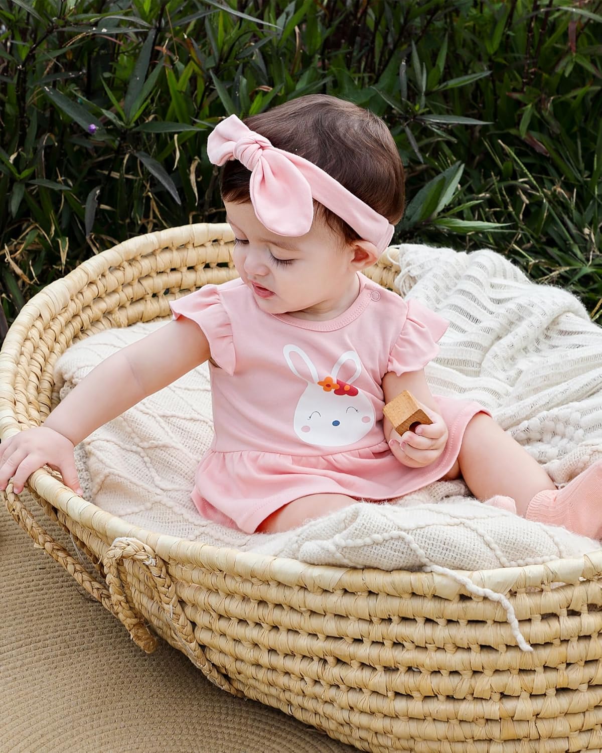 Baby Girl Clothes Summer Ruffled Sleeve Romper Dresses Infant Outfit Set - Image 3