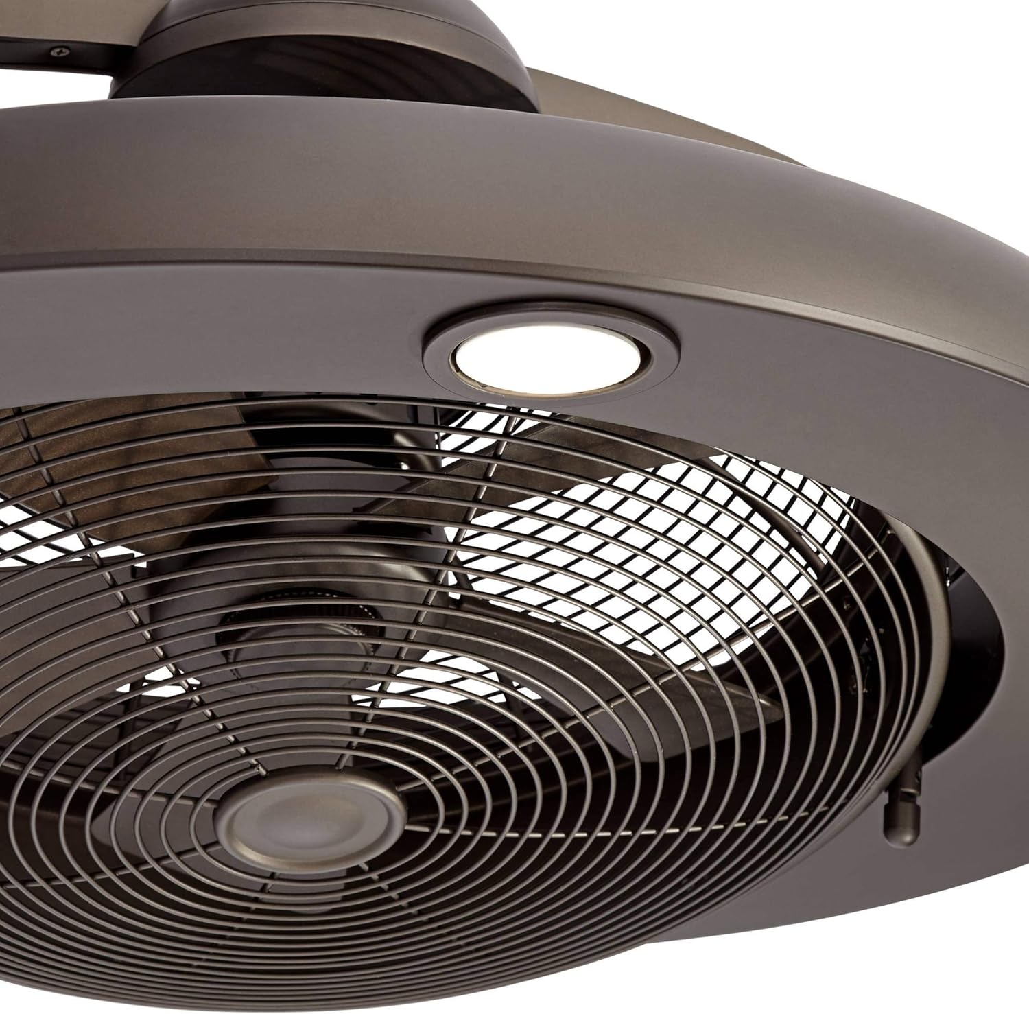 Tech Deals 🔥 24 Segue Modern Industrial Small Enclosed Indoor Ceiling Fan with LED Light Remote Control Rich Bronze Cage for House Bedroom Living Room Home Kitchen Family Dining Office - Possini Euro Design