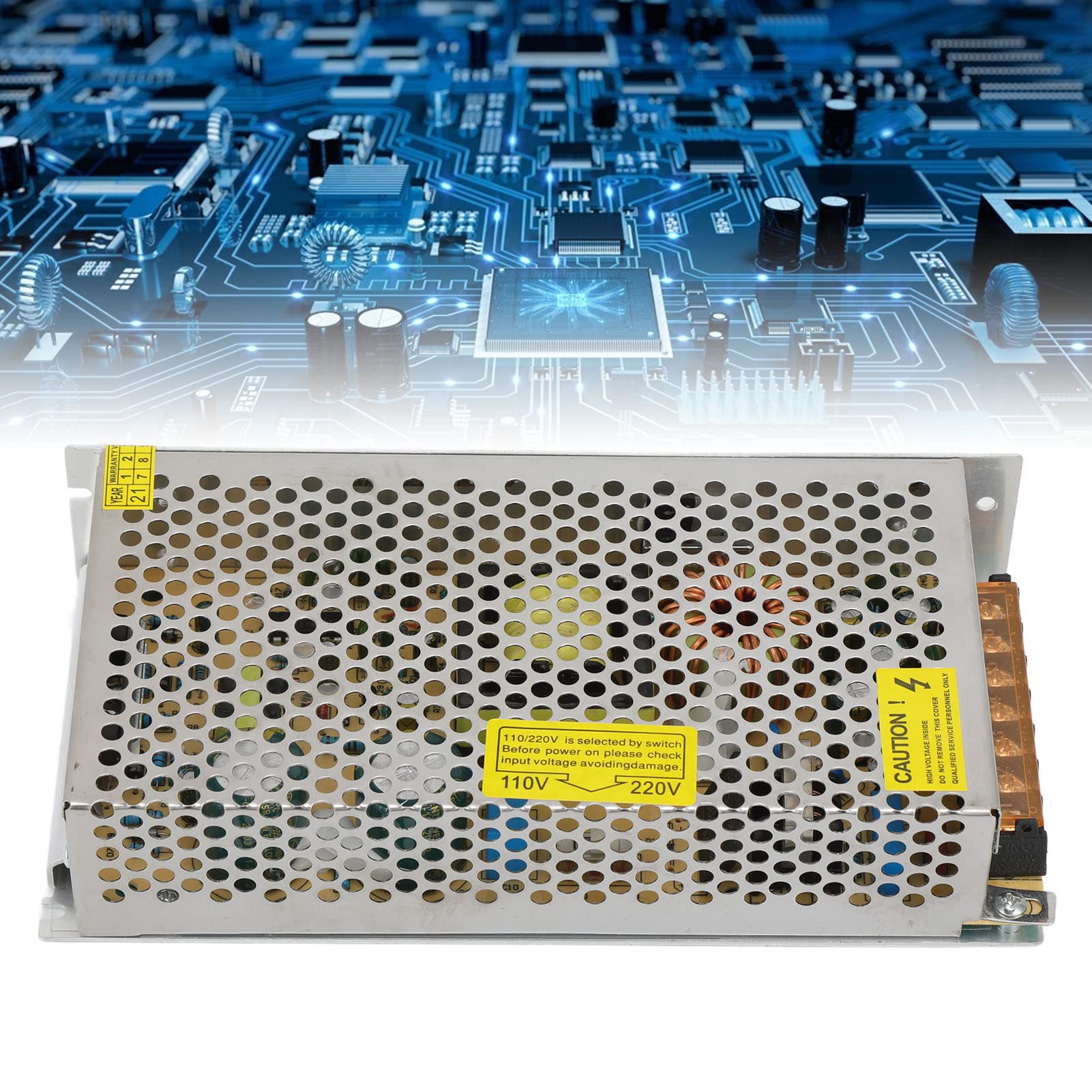 Ejoyous Alimentatore CC Trasformatore di Alimentazione in Lega di Alluminio da 110 V 220 V a 12 24 150 W con Protezione da Sovraccarico da Cortocircuito per Strisce LED Radio Computer Uso Interno