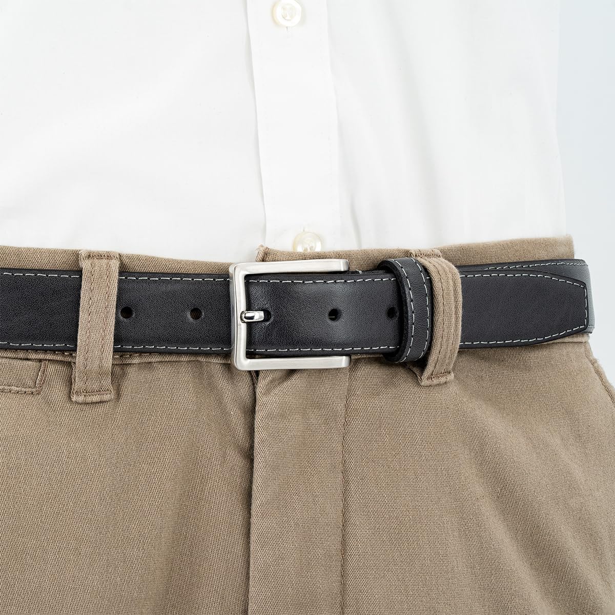 Lindenmann riem bruin effen leer | Spierings Herenmode