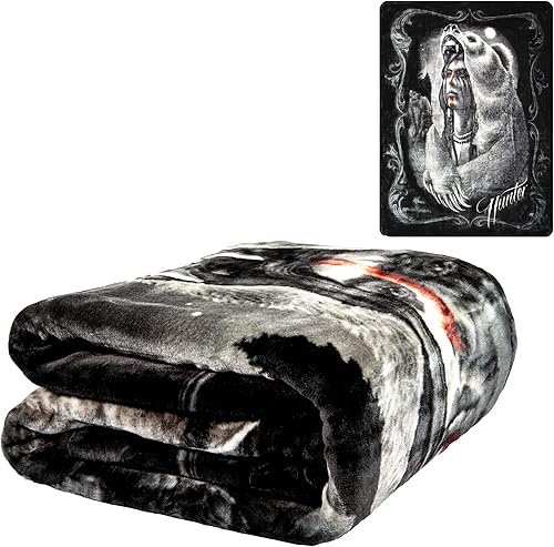 JPI DGA - Manta con licencia de tamaño Queen, original americana, manta Monroe de lujo de felpa de peso medio, ropa de cama de visón para todas las