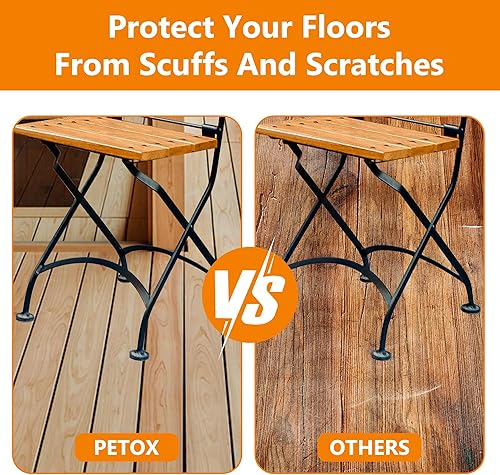 Miniatura 8 de Paquete de 24 tapas redondas de plástico para patas de muebles de patio de 1-12 pulgadas, tapas de patas de sillas de patio para sillas de metal,