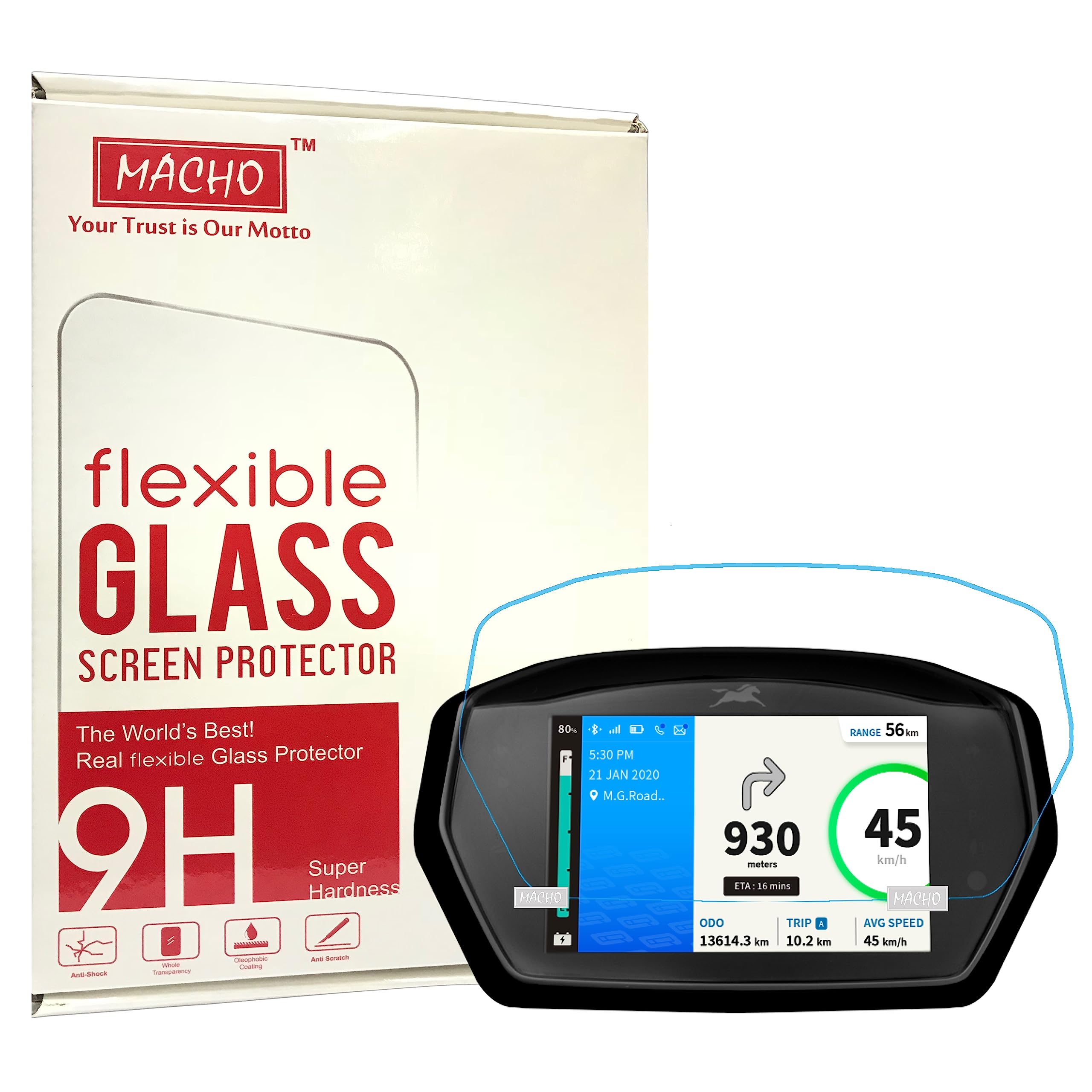 Macho Premium Ultra Clear Glossy HD Screen Guard Scratch Protector for EV TVS IQube Scooters Touch Screen Panel Display (Crystal Clear) (B0C7PGMV39) Amazon Price History, Amazon Price Tracker
