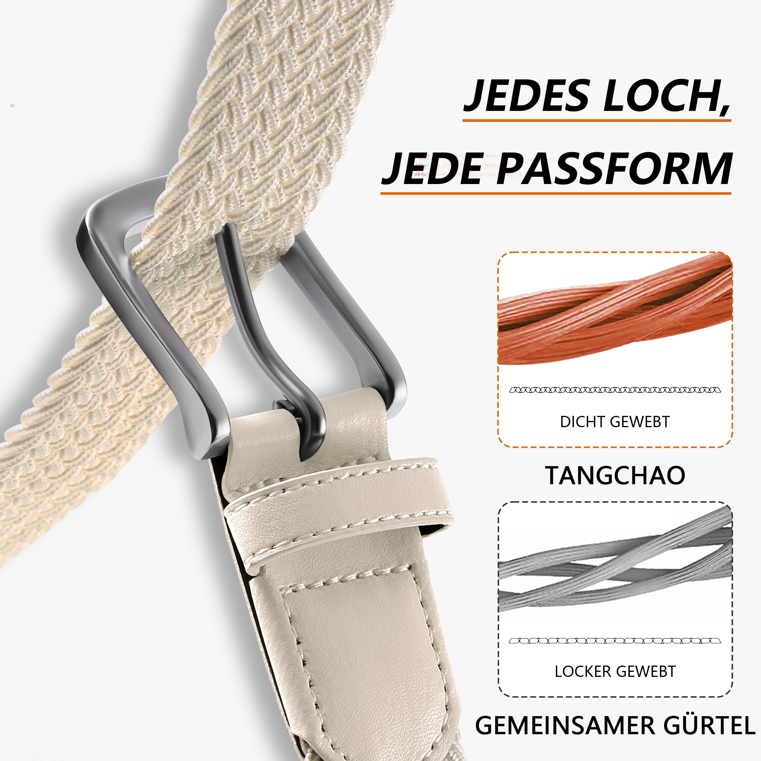 LAKIDAY Cintura in Tessuto Cintura Elasticizzata Cintura intrecciata cintura intrecciata Elastica perUomo e Donna ampia lunghezza da 3,5 cm da 100 cm a 130 cm