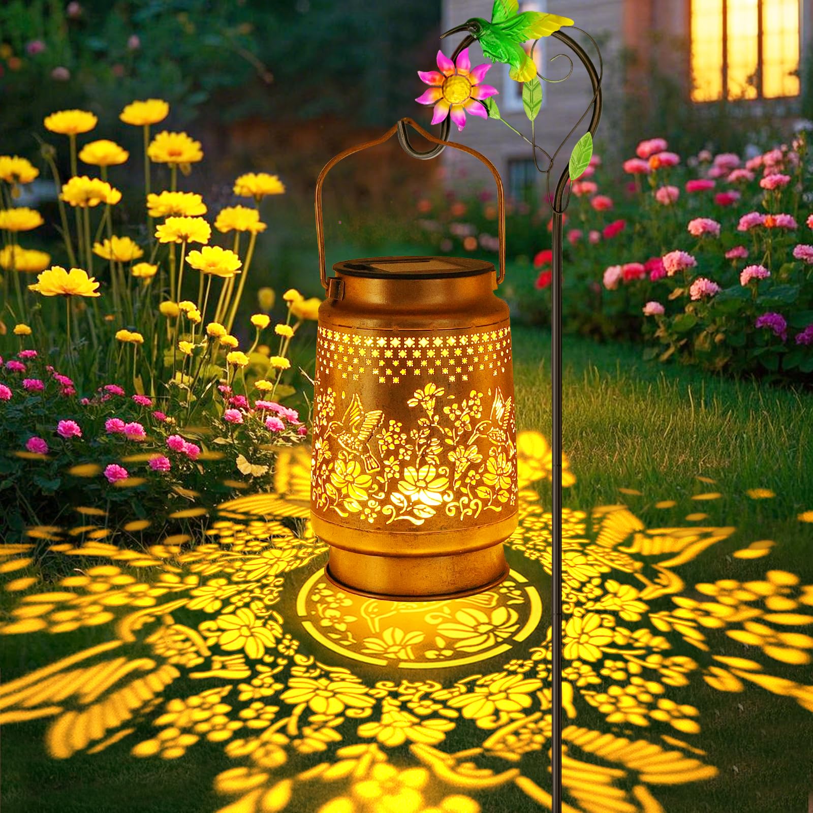Solar Lamp LED Solar Lights Outdoor Garden Lantern Decorative As - Main Image