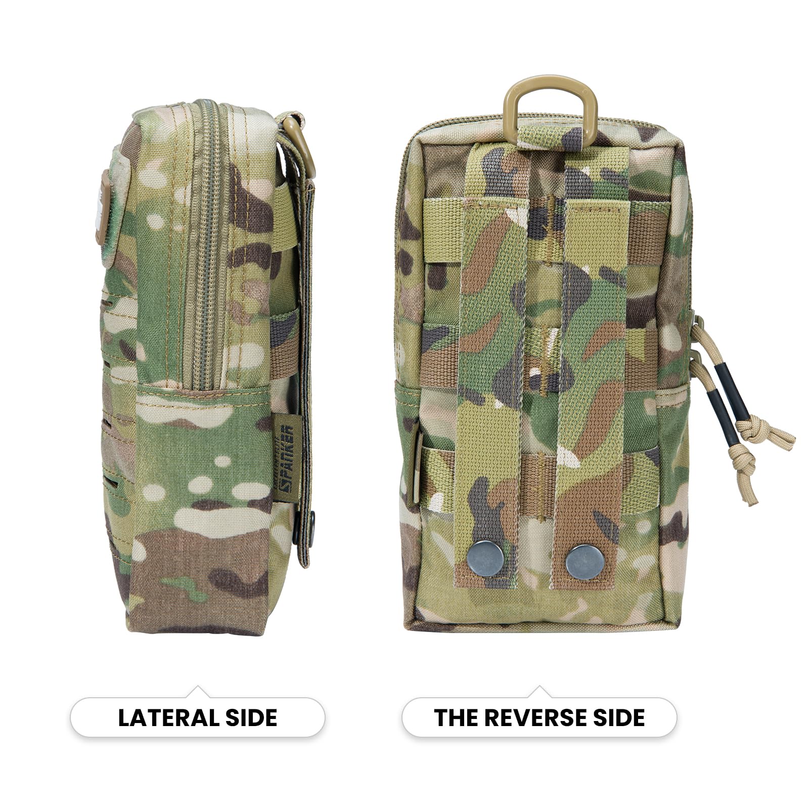 EXCELLENT ELITE SPANKER Nylon Molle Pouch Laser Cutting Design EDC Small Utility Pouch Tactical Compact Organizer Pouch(MC) - Image 3