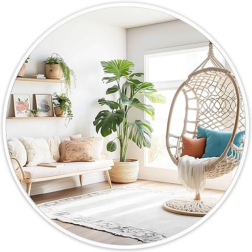 Miniatura 9 de Fabuday Gold Circle Mirror for Bathroom - 24 Inch Golden Framed Round Mirror for Wall Decor, Living Room, Bedroom, Entryway Circular Mirror