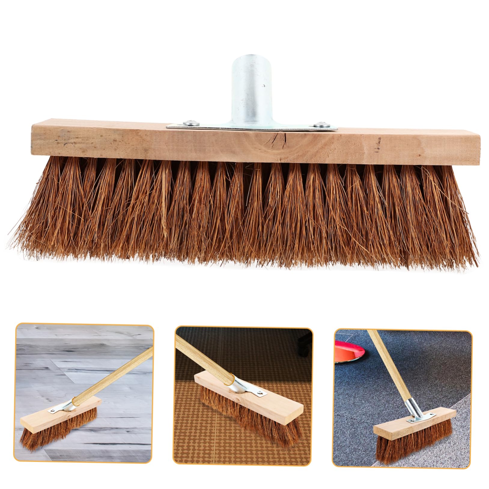 Bois et Fer Tête de Brosse de Nettoyage de Sol à Poils Souples