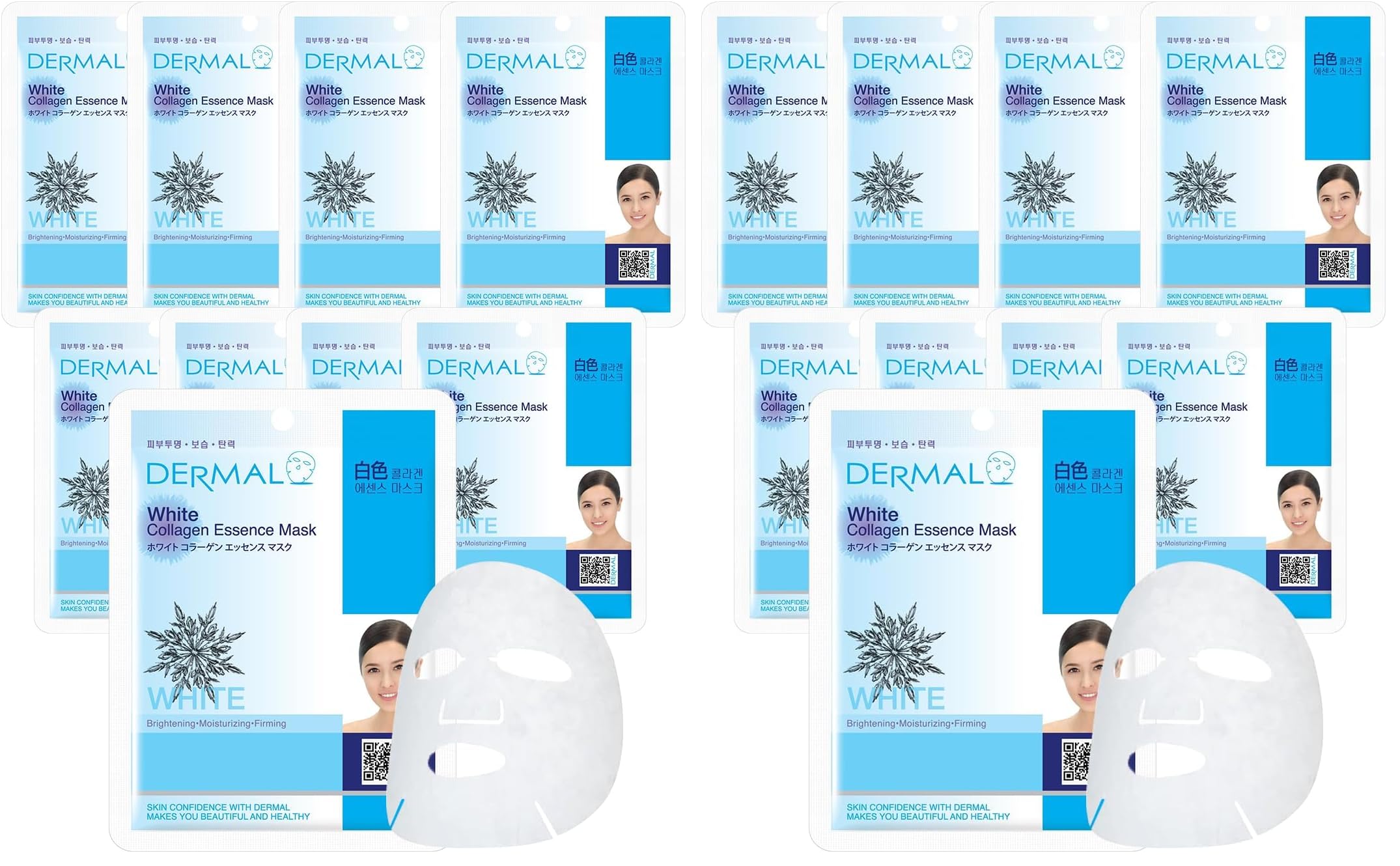 Dermal Beyaz Kolajen Yüz Maskesi 23 g 2li paket