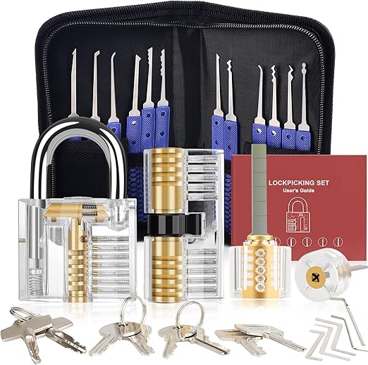 Lock Pick Set, [36 Pcs] [Difficulty Upgraded] Diyife Premium Practice