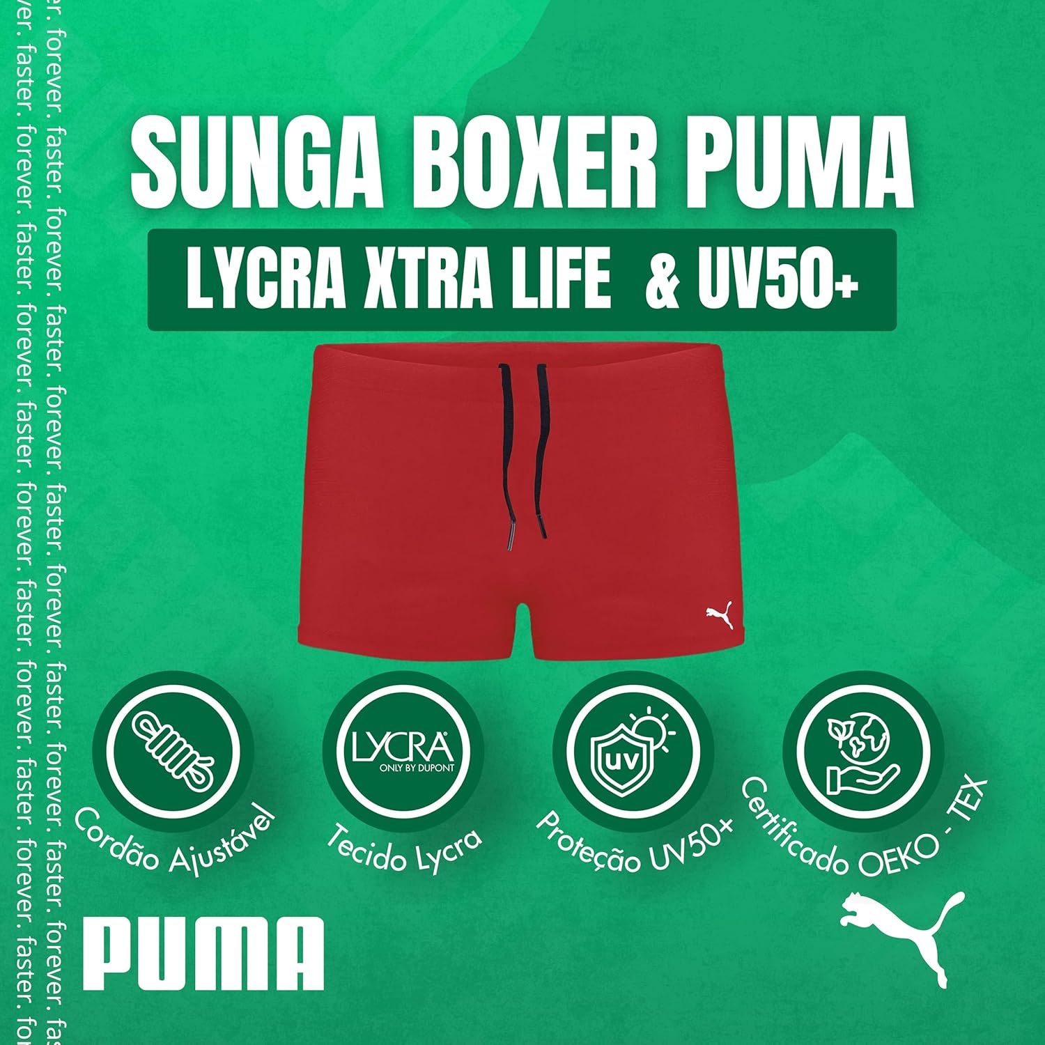 Sunga Boxer Masculina Puma UV50+ Lycra Xtra® Life Moda Praia Natação Psicina Verão 2025/2026 em promoção! Veja a oferta e mais achadinhos de Moda praia 2 Hoje é o melhor dia para comprar Sunga Boxer Masculina Puma UV50+ Lycra Xtra® Life Moda Praia Natação Psicina Verão 2025/2026 com aquele preço maroto! Promoção! Aproveite a oferta! 2