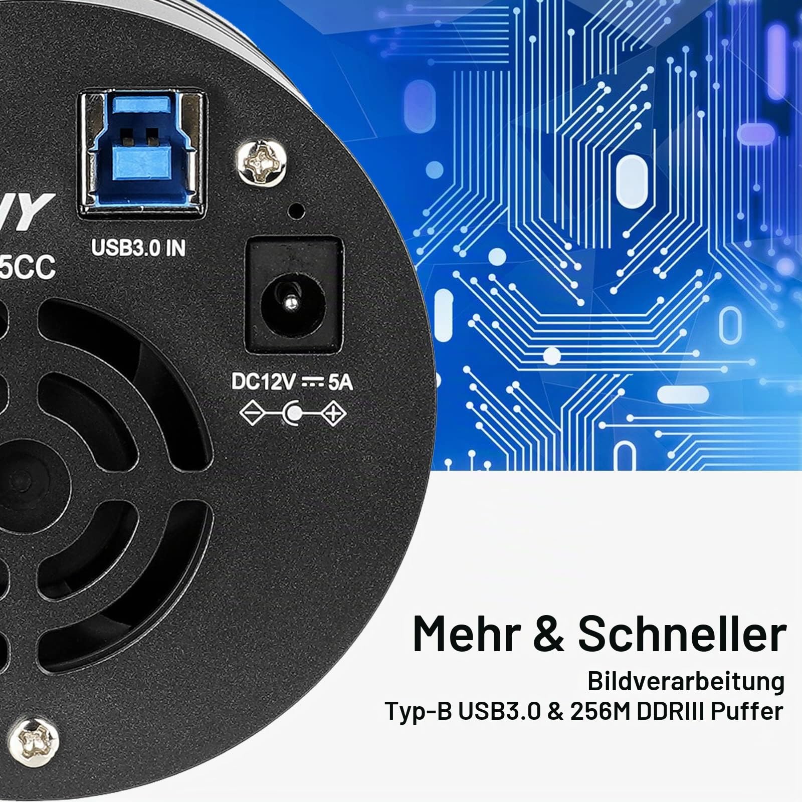 SVBONY SV405CC Deep Sky Kameras, TEC Farb Astrokamera Gekühlt OSC, 11,7 MP IMX294 CMOS USB3.0 AR Beschichtete Astronomiekamera, Teleskop Okular Kamera für Deep Sky Astrofotografie