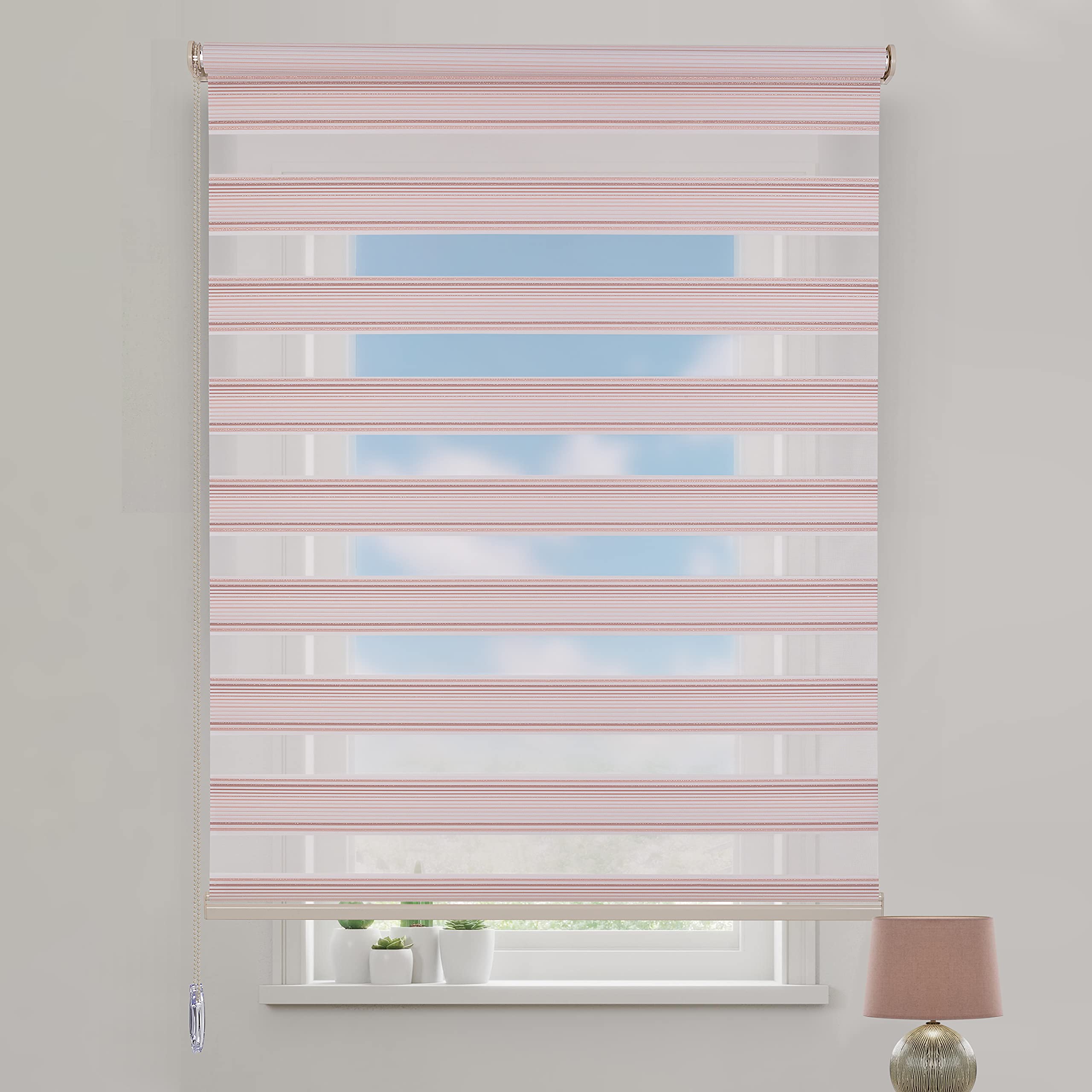 Enrouleur zébré brillant Sewtony Store rideau jour nuit sur mesure 160 x 200 cm pour la cuisine