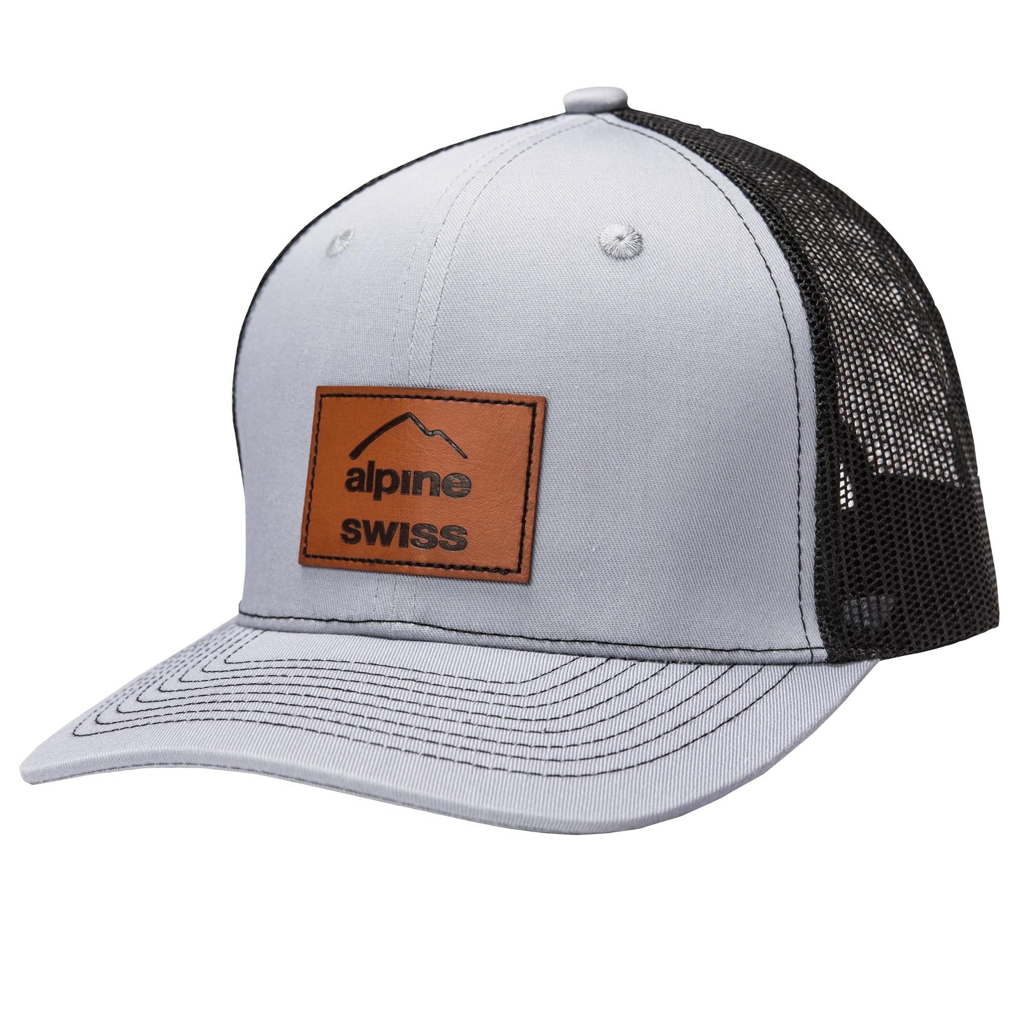 Alpine Swiss Trucker Hat Snapback Mesh Back Cap Verstellbar Atmungsaktiv Casual Baseball Cap